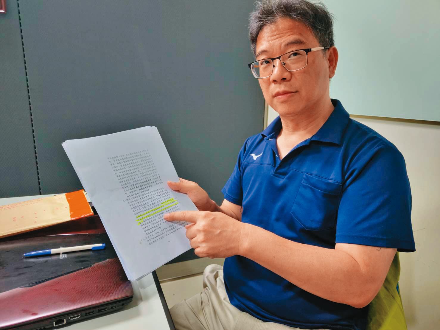 女警官A小姐的律師陳鴻基(圖)表示,警方不僅吃案,調查也不詳實。