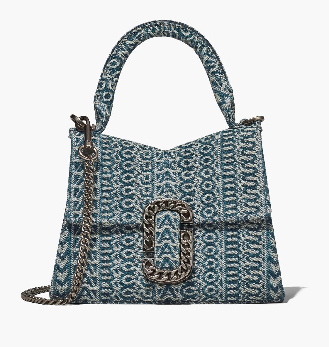Marc Jacobs Monogram丹寧St. Marc肩揹包,NT$19,900。(俊思提供)