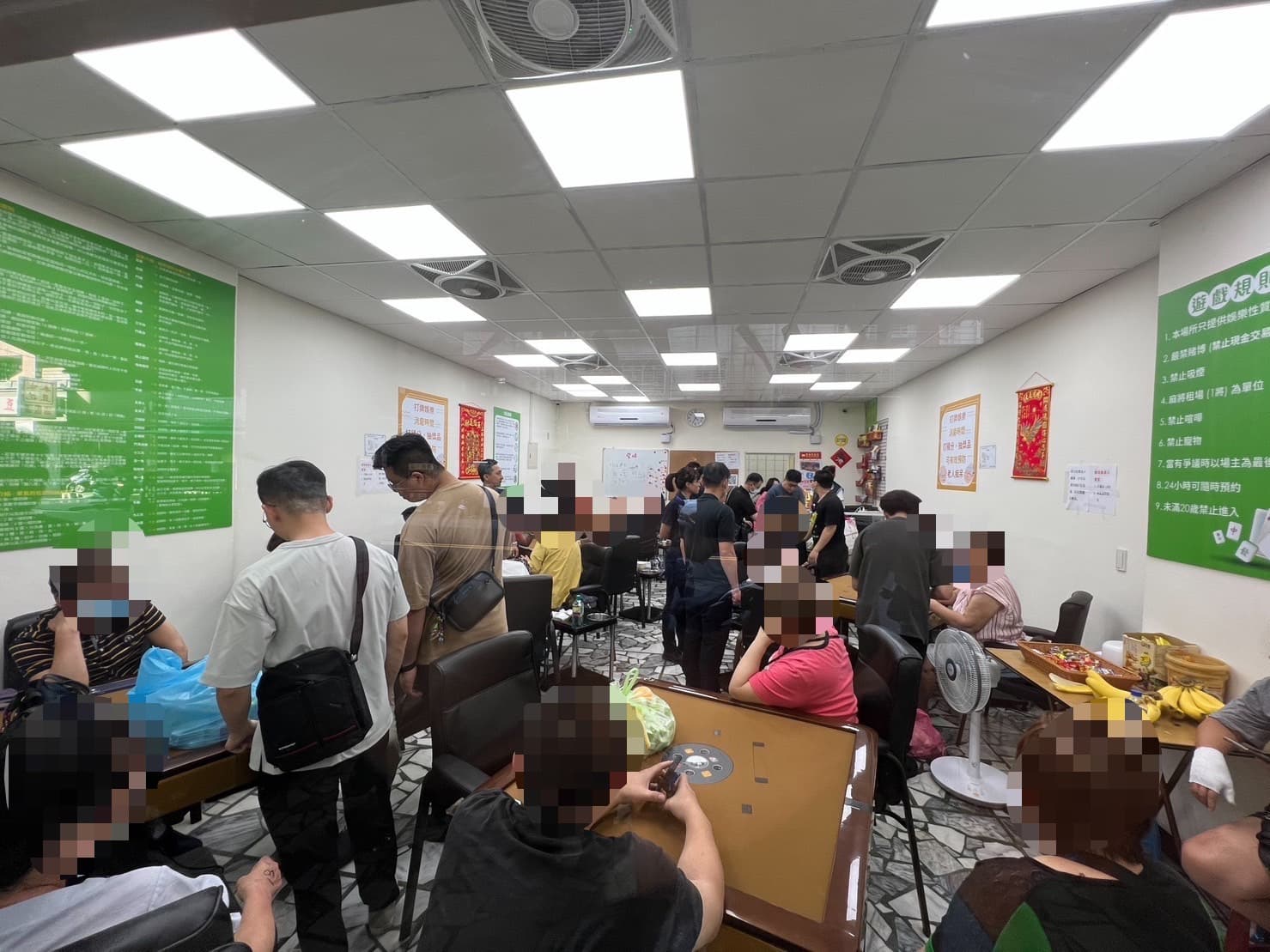 蘆州棋牌社暗藏賭博。(翻攝畫面)