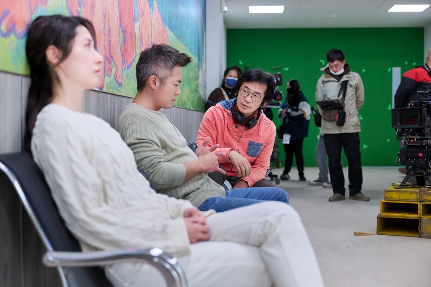 田中千繪(左起)與范逸臣在魏德聖執導新片816《BIG》扮演夫妻,面對兒子罹患癌症的人生考驗。(米倉影業提供)