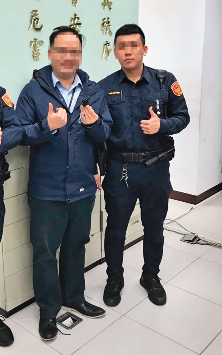 陳紫渝的新歡涂姓員警基層服務工作積極,不時因優異表現上了警局社群網站受表揚。(翻攝自永和警好讚臉書)