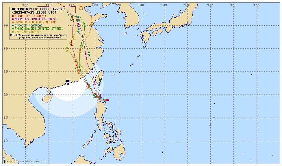 最新各國電腦模式模擬出爐。(翻攝自typhoon2000)