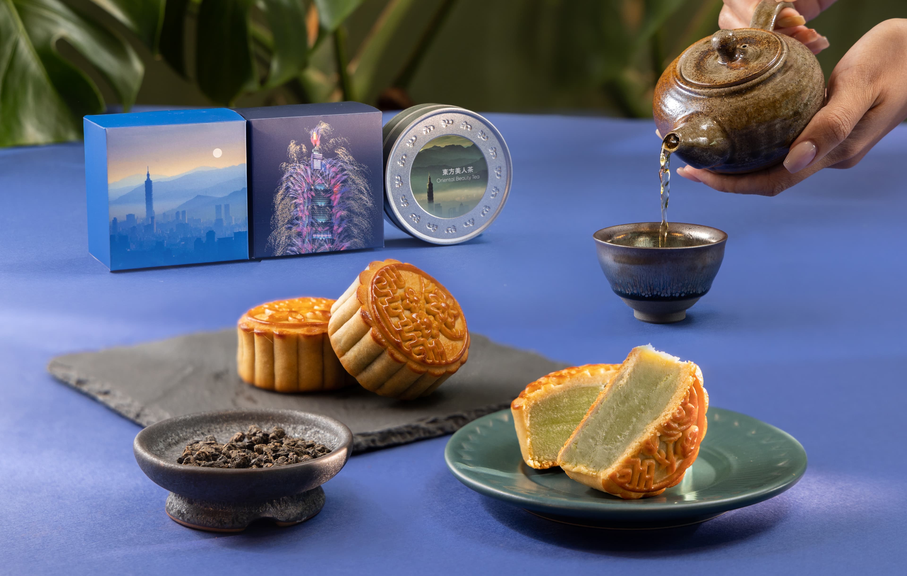 喝茶可以解月餅的甜膩,還可以避免脂肪囤積。(台北101提供)
