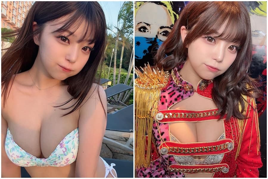 網友在Dcard分享東京六本木的歌舞秀表演片段,c位正妹身分引起討論。(翻攝自バーレスク東京ももIG)
