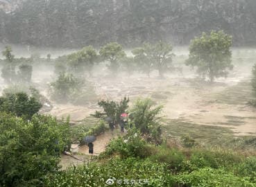 本次北京暴雨為140年來最強降雨。(翻攝自微博北京大興)