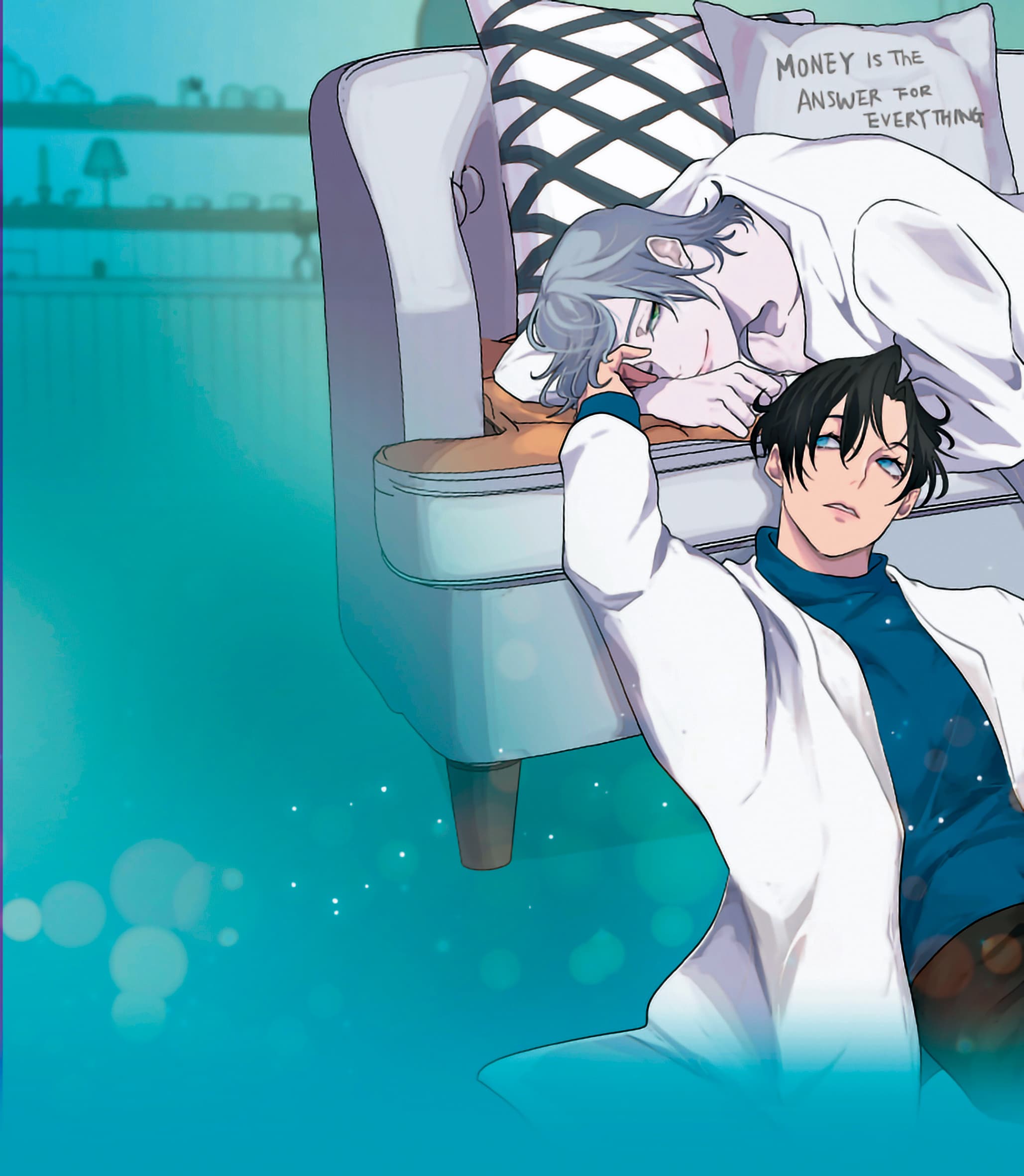 《包養前輩》以COVID-19疫情為背景,讓讀者產生共鳴。(LINE WEBTOON提供)