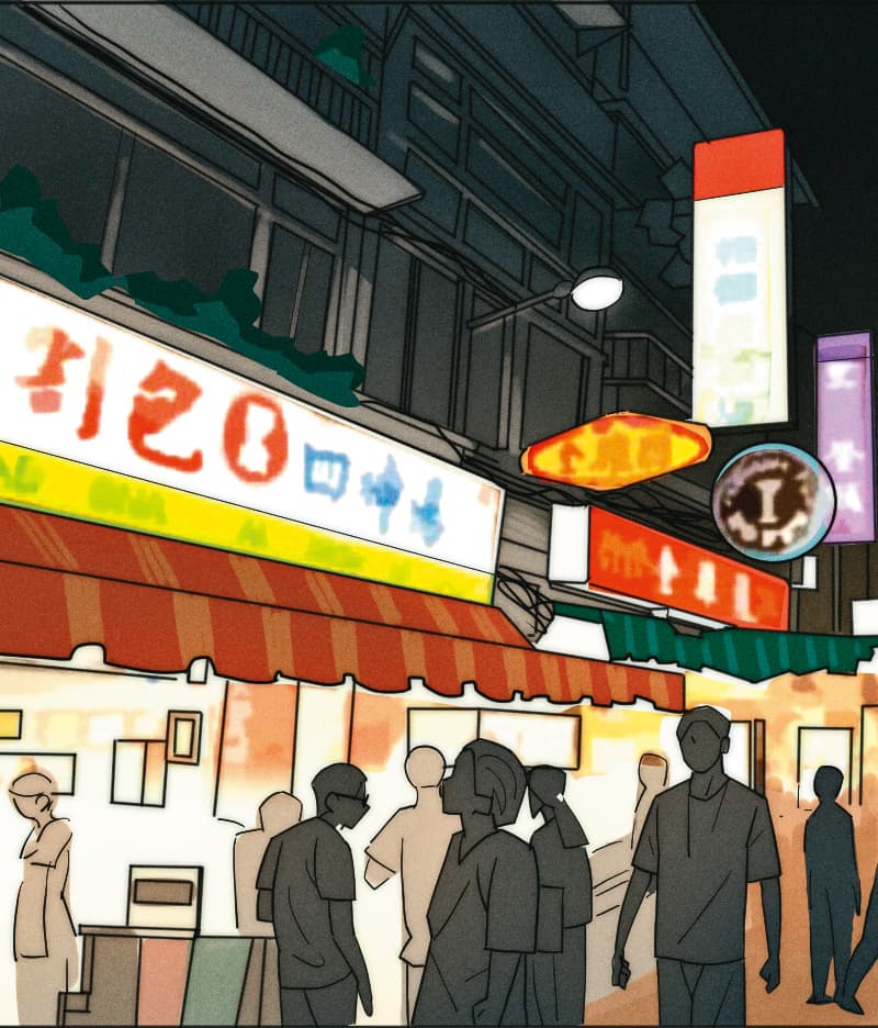 《我的室友帥哥學長》有公館商圈等台灣場景,目前在LINE WEBTOON泰國平台累積1,280萬觀看數。(LINE WEBTOON提供)