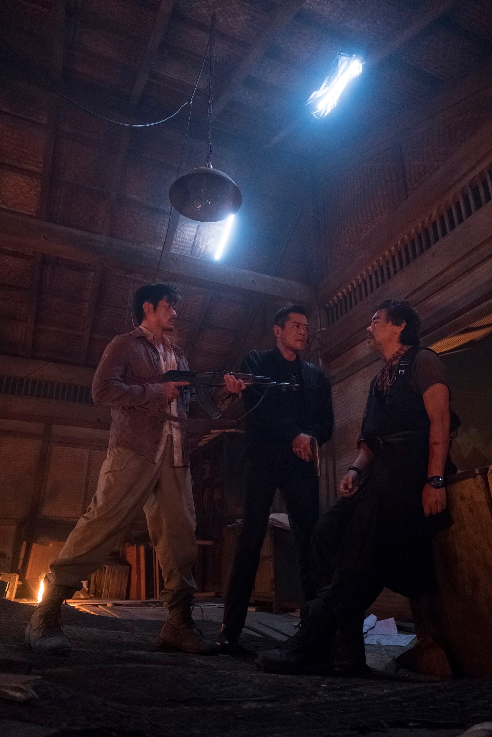 《掃毒3:人在天涯》集合香港三大影帝郭富城、劉青雲及古天樂共同演出。(華映提供)