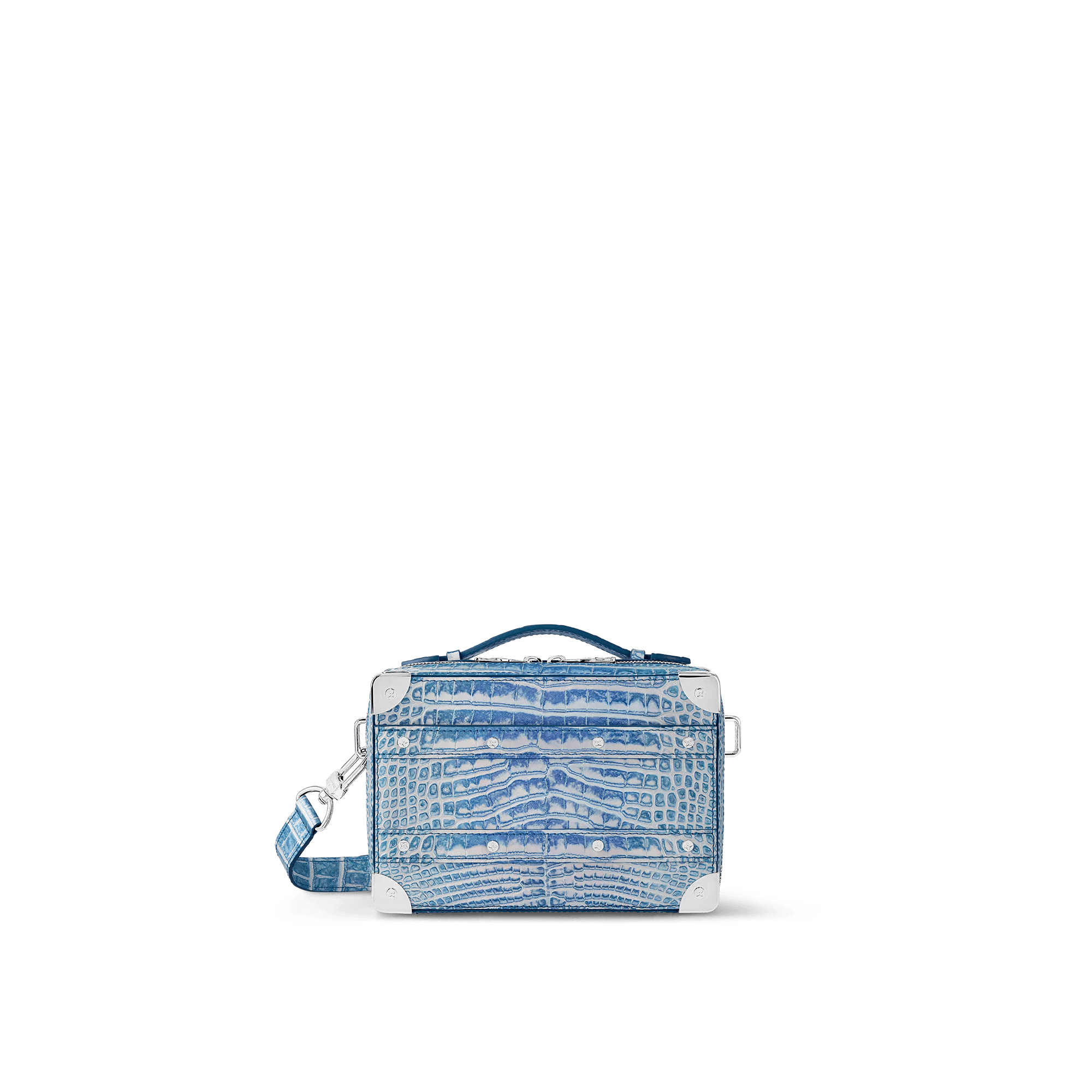冰晶藍色Frozen Blue的男包Handle soft trunk。NT$955,000(路易威登提供)