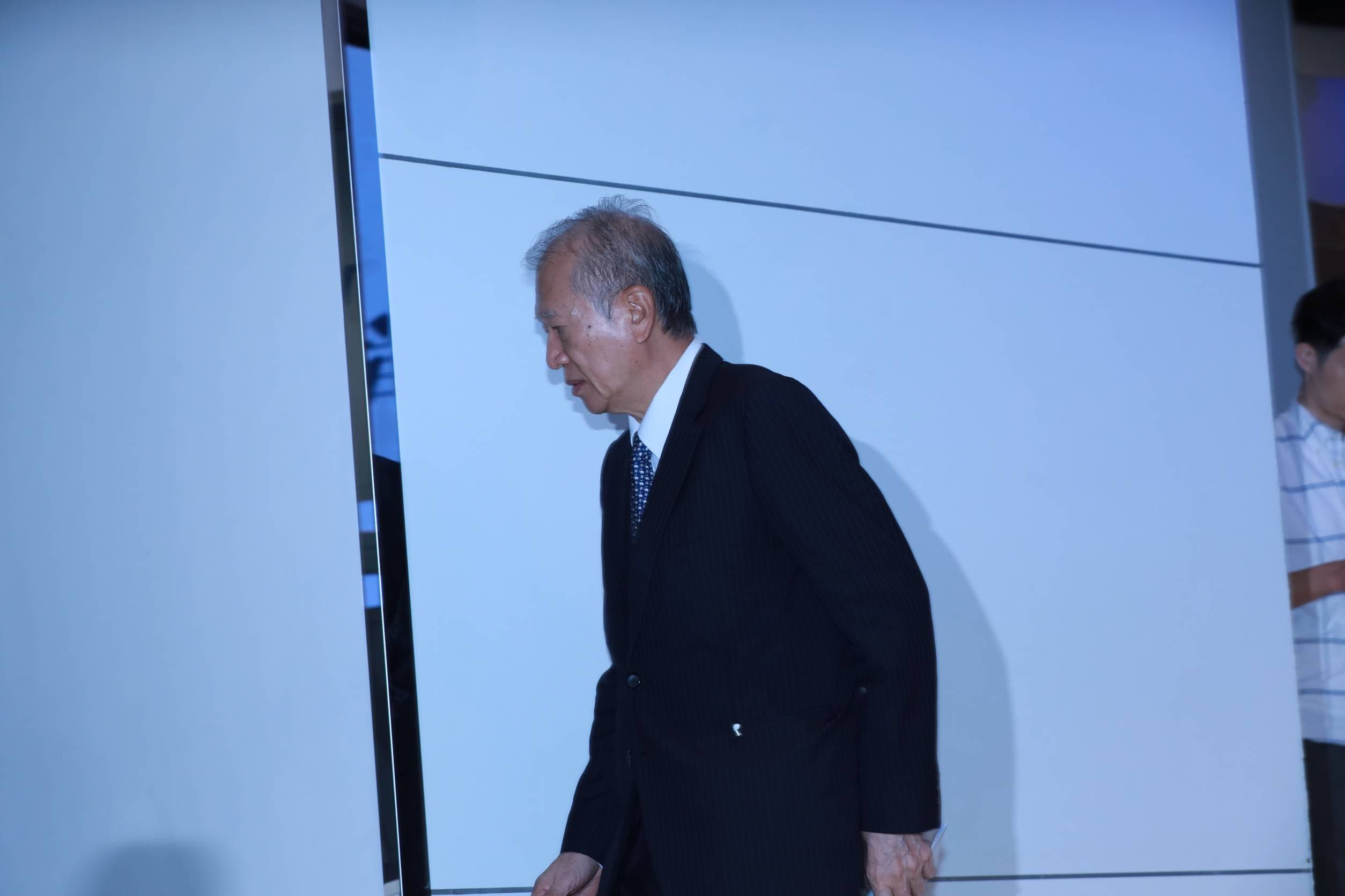 基泰建設董事長陳世銘記者會快閃。
