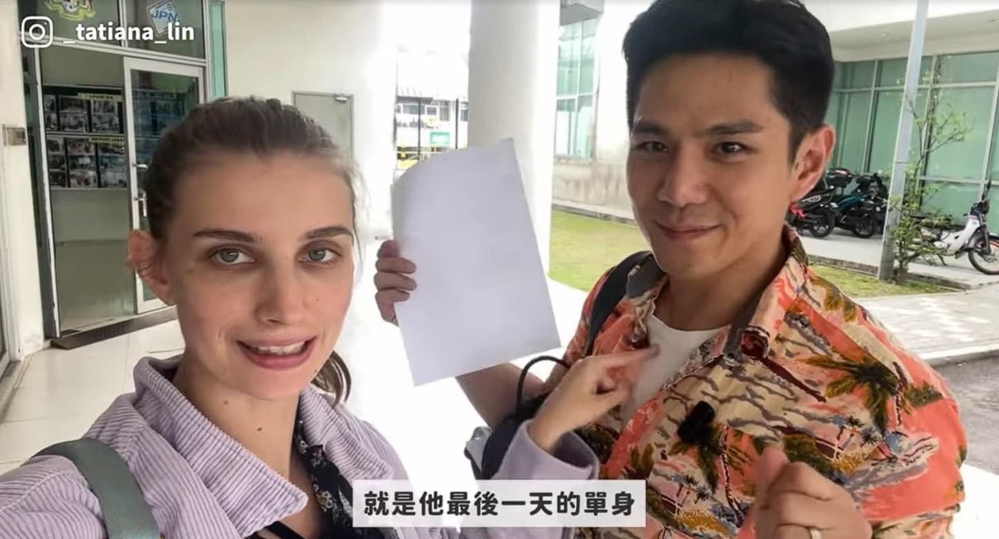 為了登記前的手續兩人特地影片記錄。(翻攝自佳娜老師機)