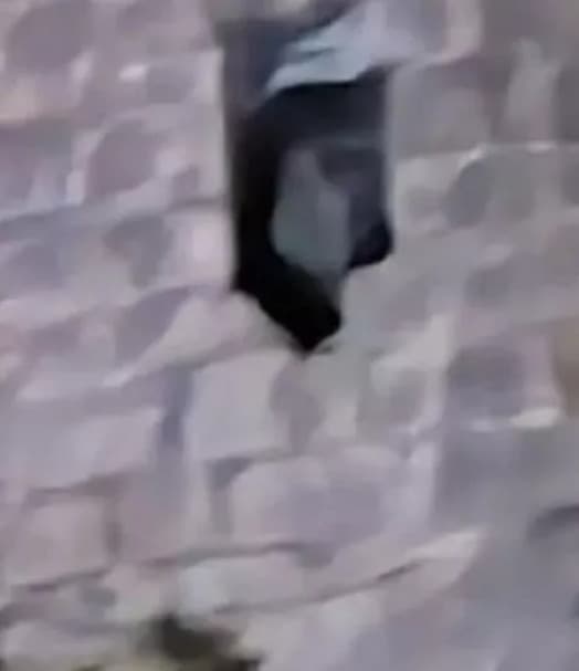 一群探險者在杏仁城堡拍到窗口有詭異白衣女子出現,疑為幽魂。(翻攝Edinburgh Live)