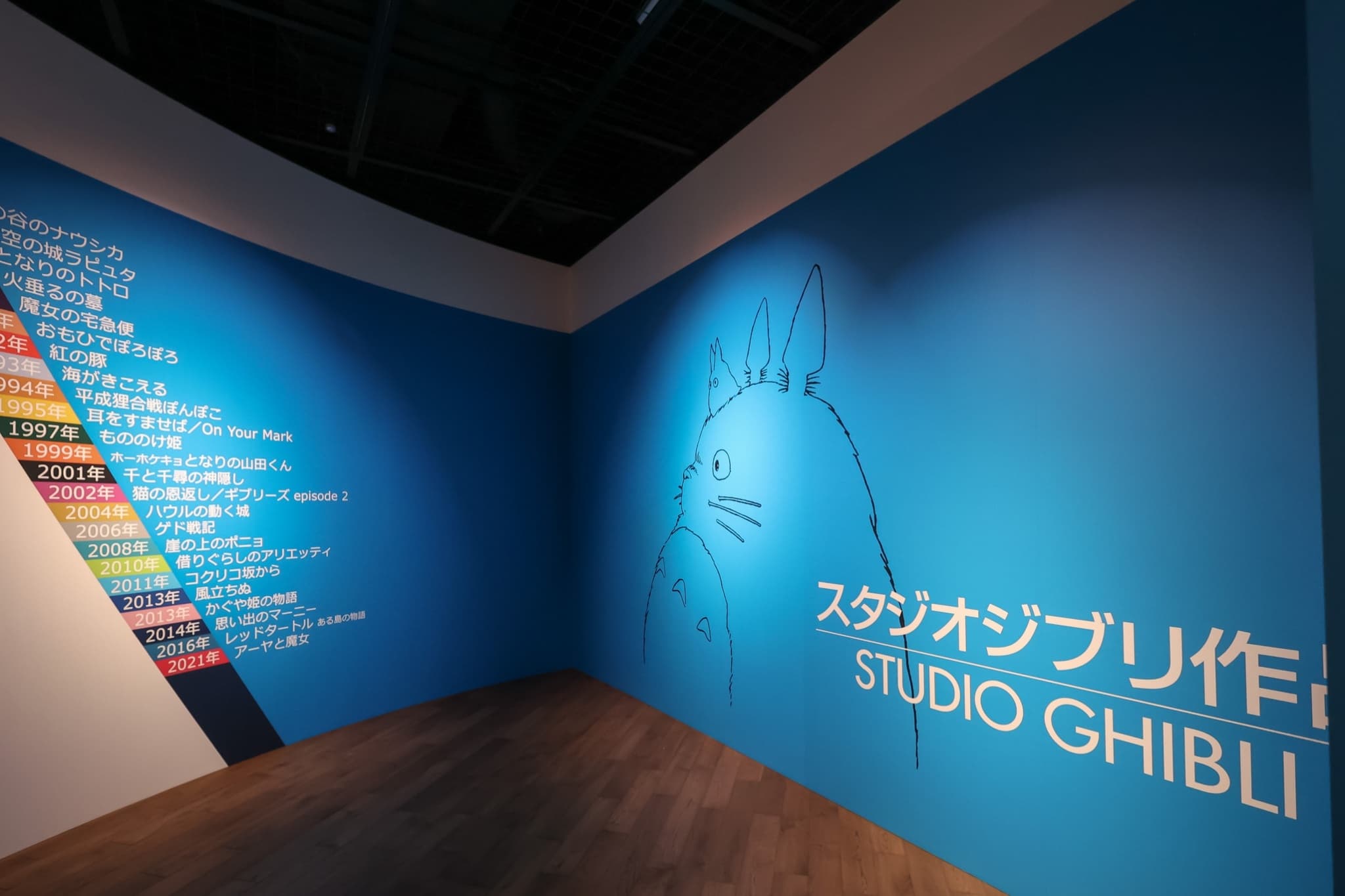 藍底白字的「吉卜力工作室作品」是吉卜力電影片頭一定會出現的畫面。(甲上娛樂提供)