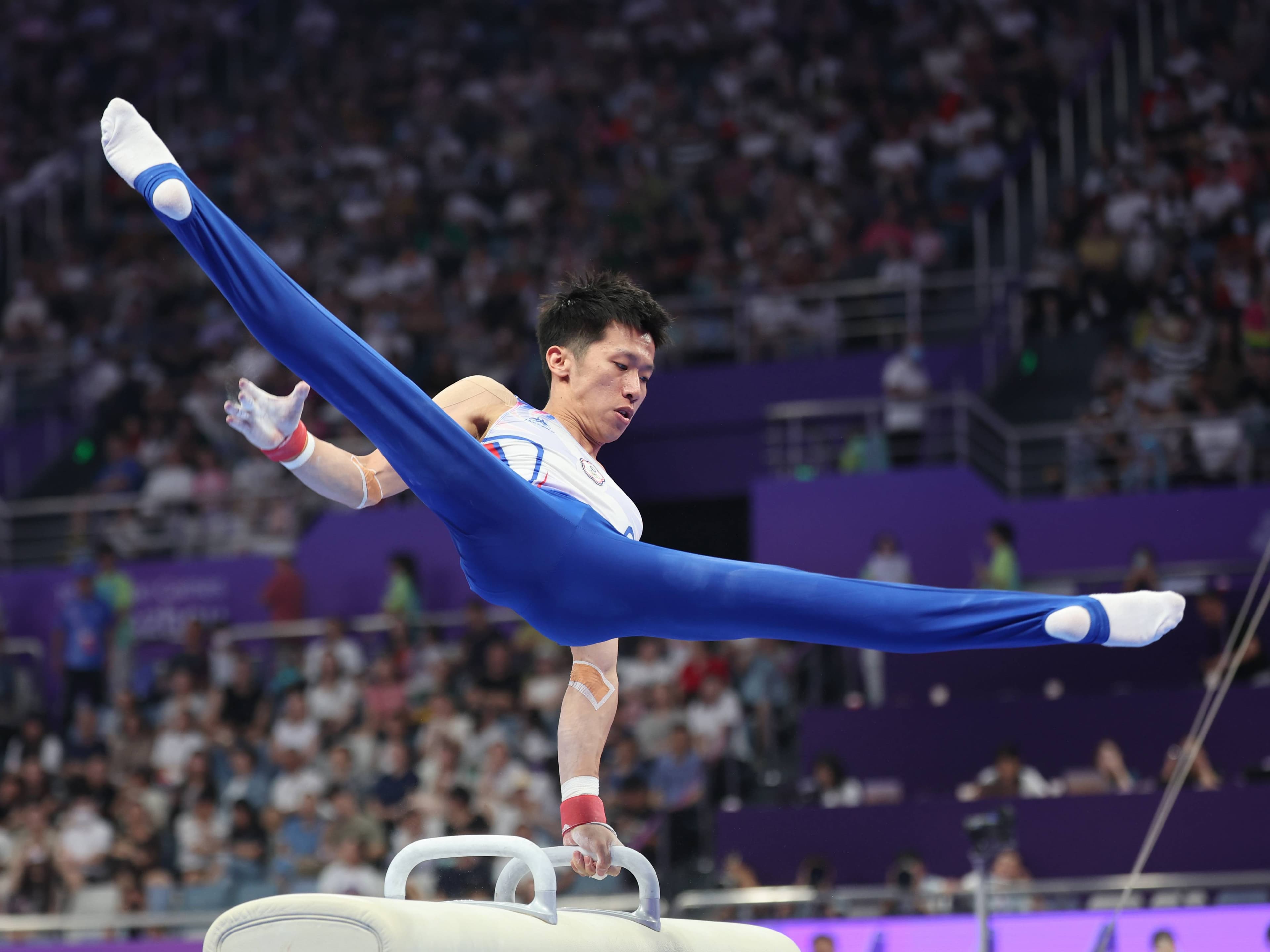 體操王子李智凱本屆亞運在鞍馬項目拿下15.500高分。(中華奧會提供)