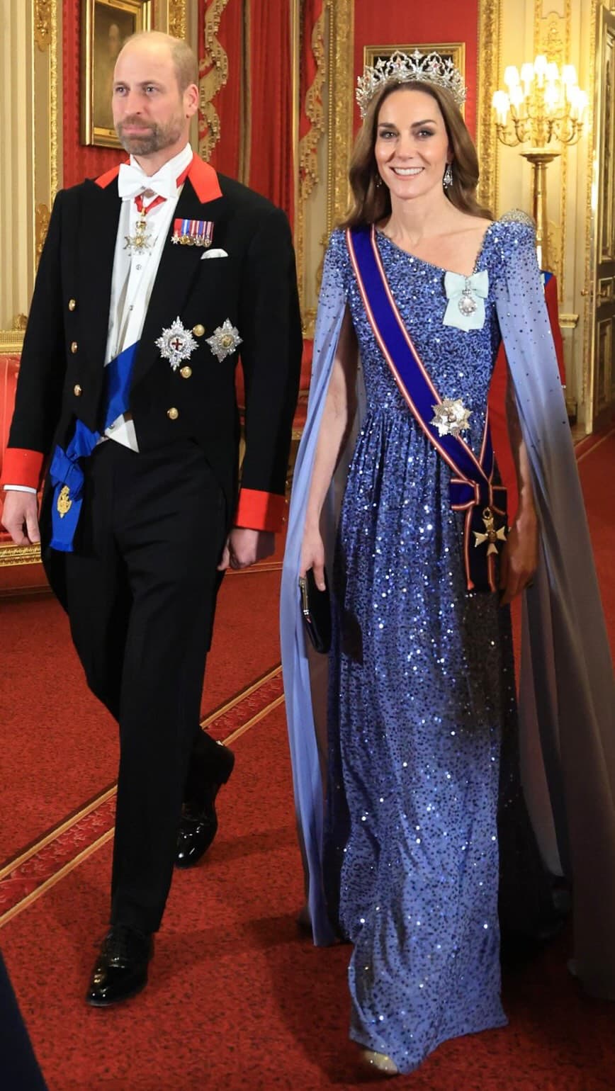 凱特首度戴上維多利亞女王東方圓飾王冠,絢麗奪目。(翻攝princeandprincessofwales IG)