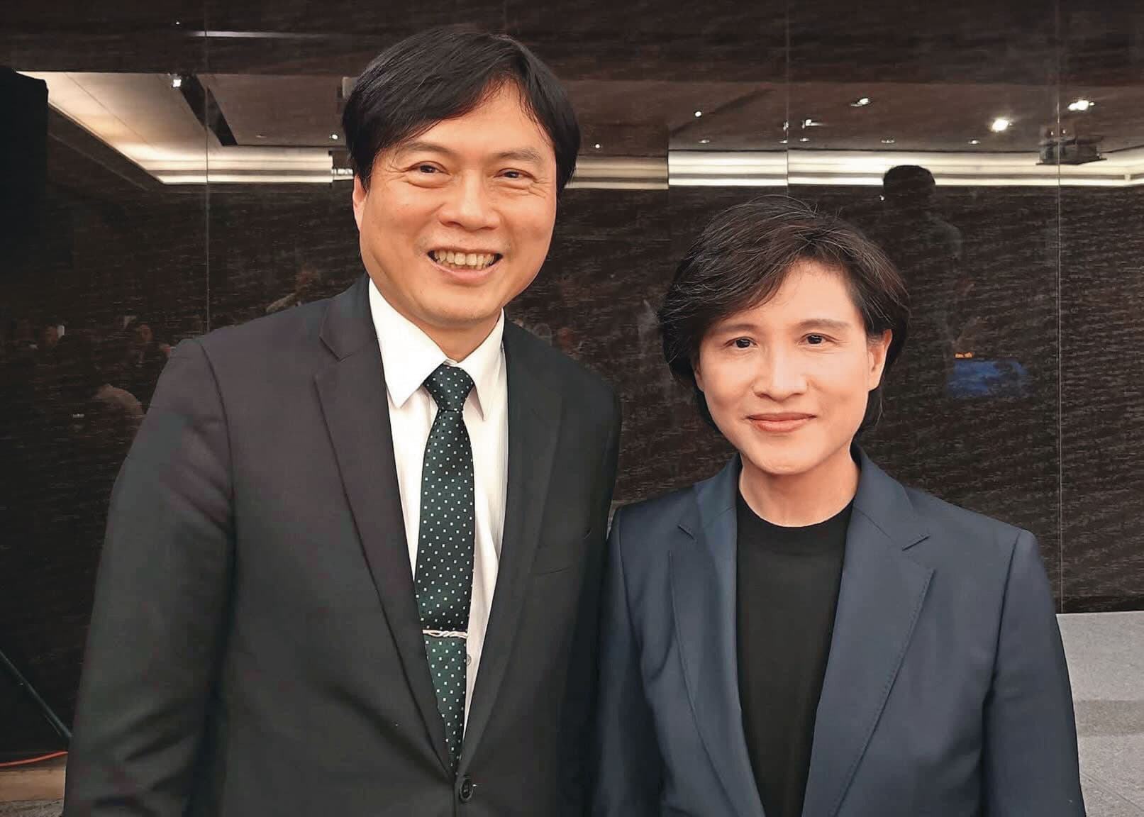 林國漳（左）回應蘇巧慧threads貼文，也曬出與鄭麗君（右）合照。（翻攝林國漳threads）