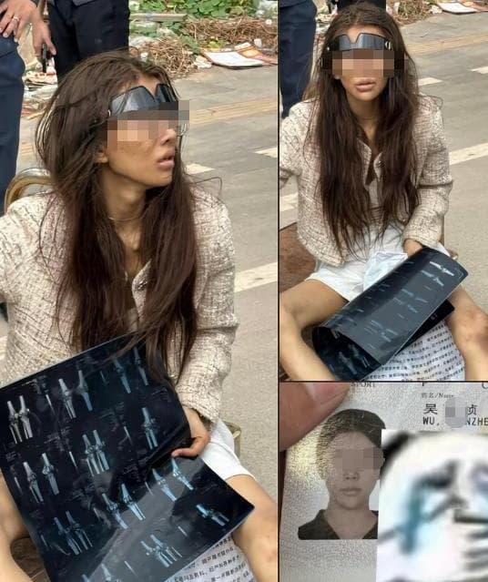吳女模樣相當狼狽。（翻攝自網路）