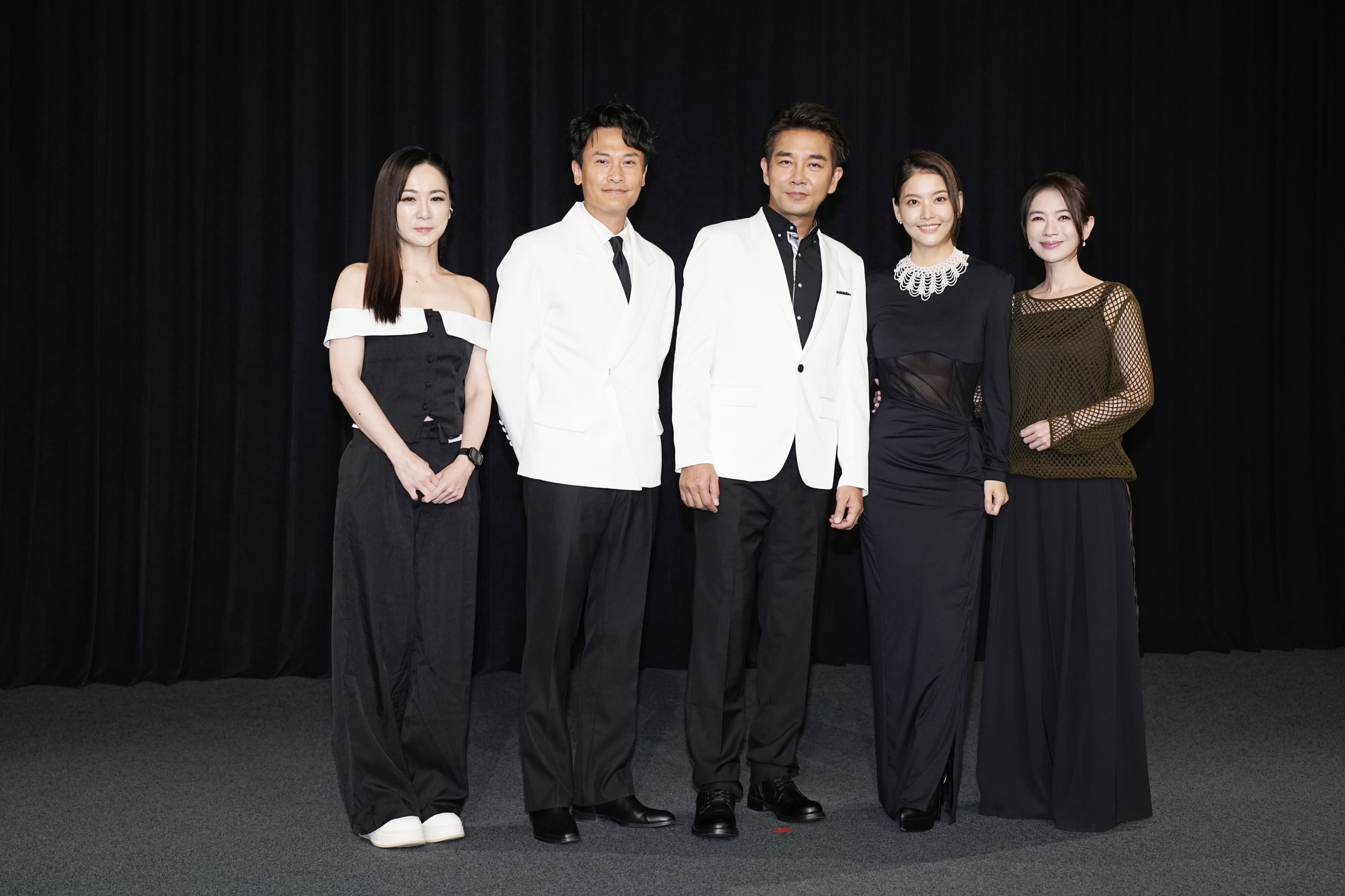三立《百味人生》首映記者會游詩璟(左起)、王振復、謝承均、王樂妍、星卉。