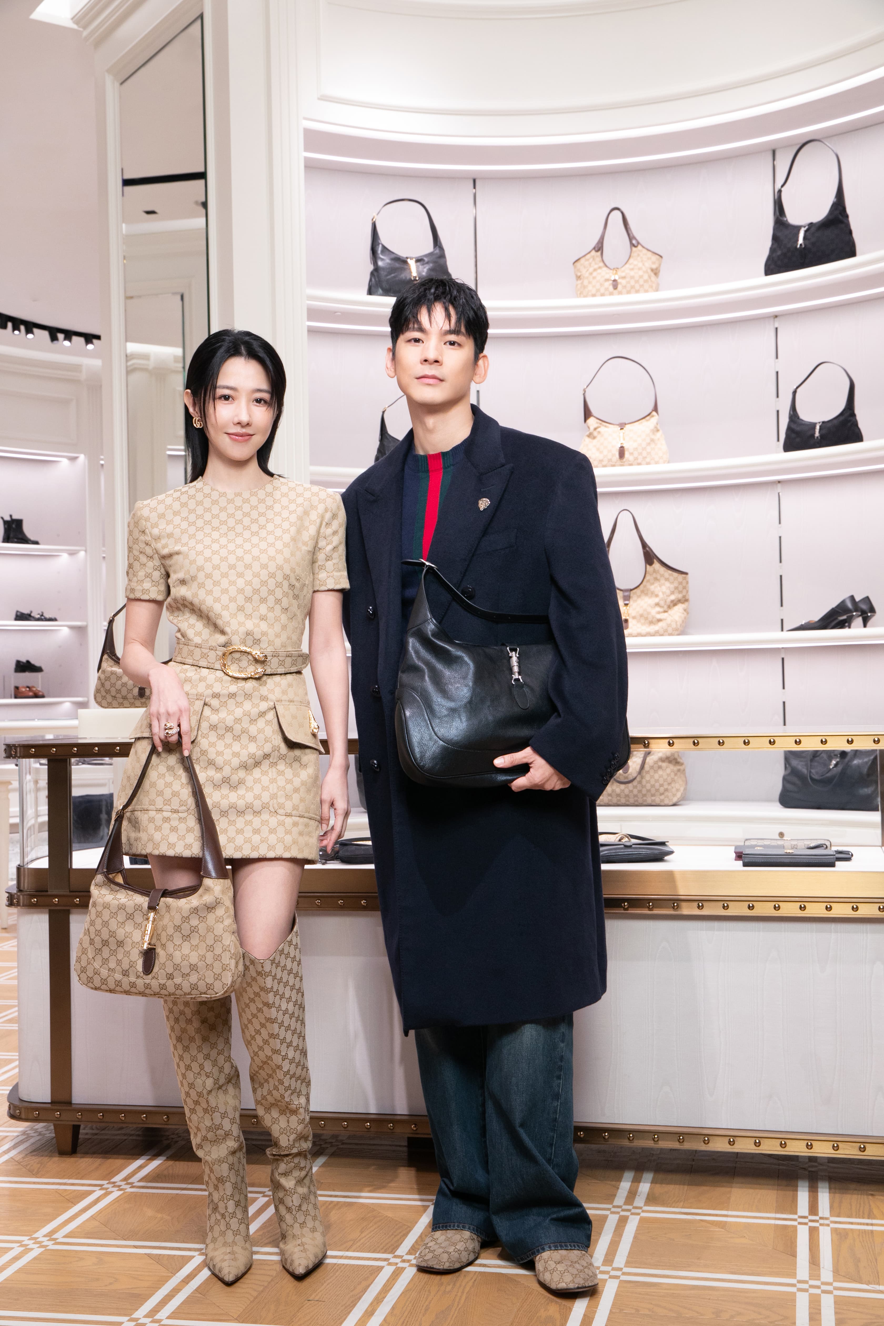 林柏宏與邵雨薇受邀出席GUCCI 2026春夏媒體預覽。(古馳提供)