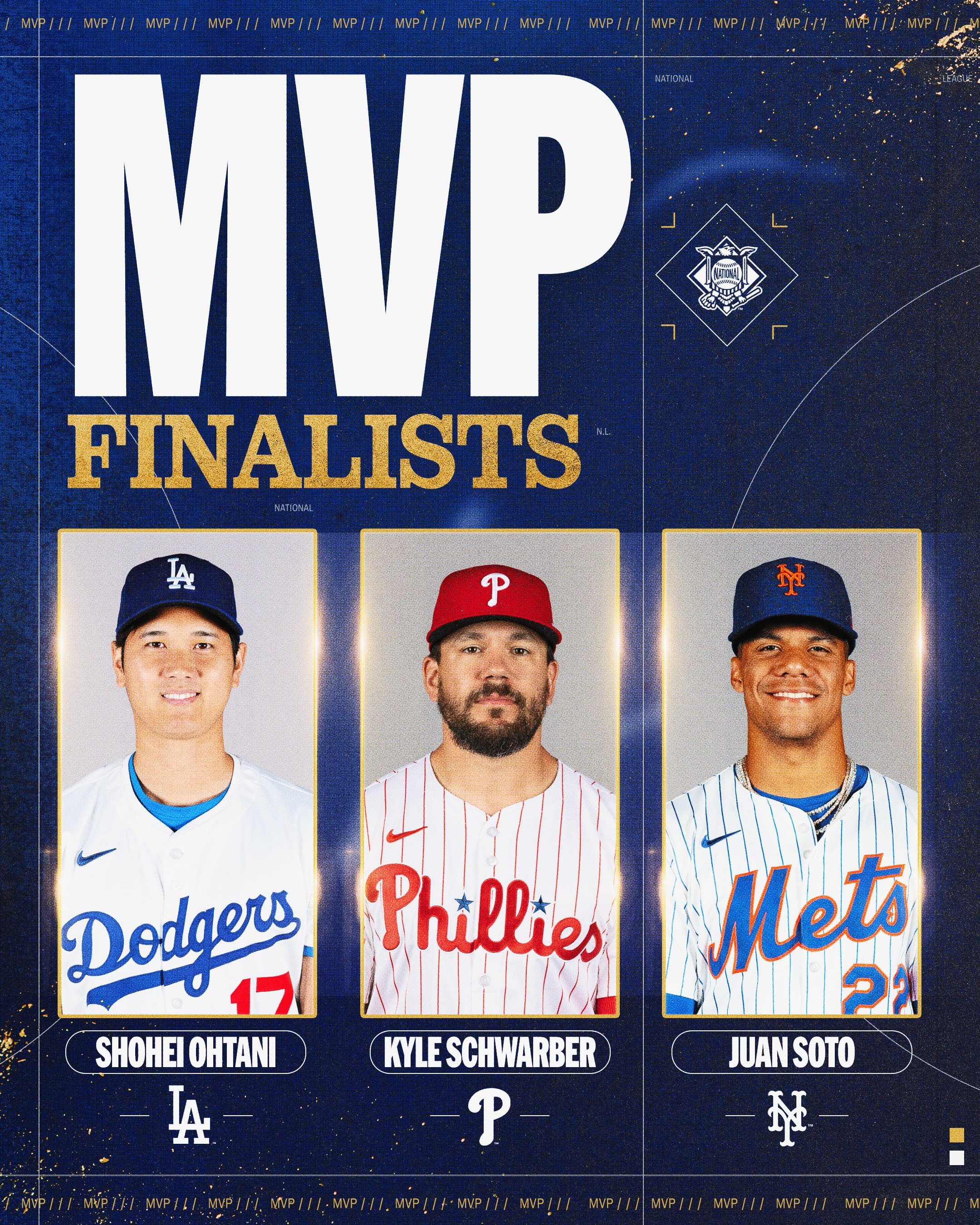 大谷挑戰國聯MVP三連霸。(翻攝自X @mlb)