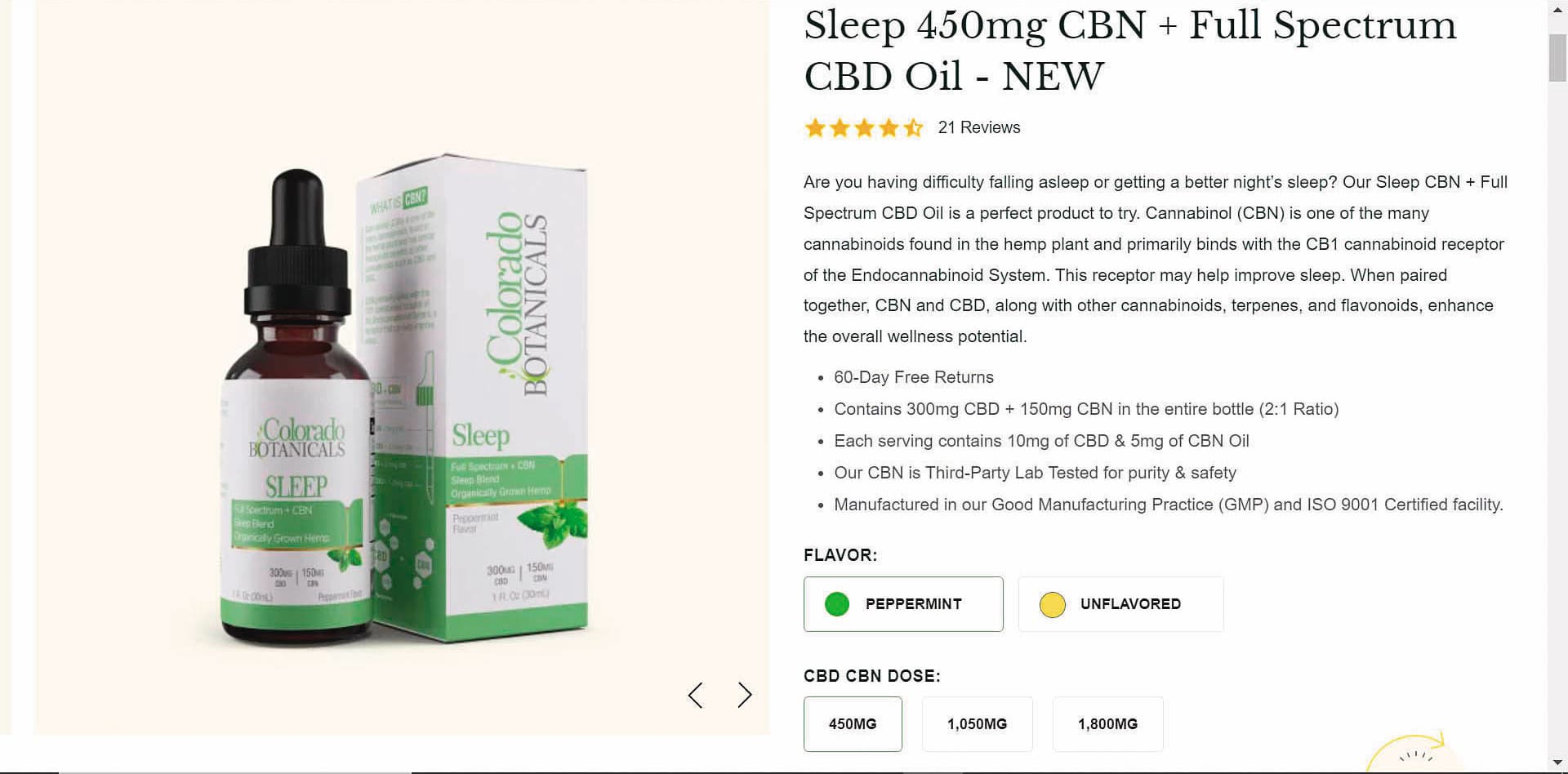 殷琪購買大麻產品網站Colorado Botanicals的Sleep精油,含有大麻成分。(讀者提供)