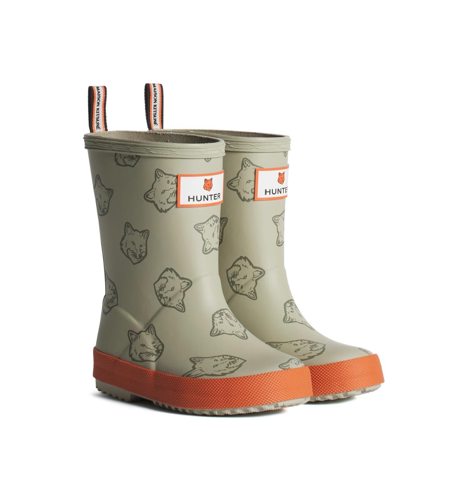 Maison Kitsune x HUNTER岩沙米狐狸頭小童短靴。NT$3,200（onefifteen初衣食午提供）