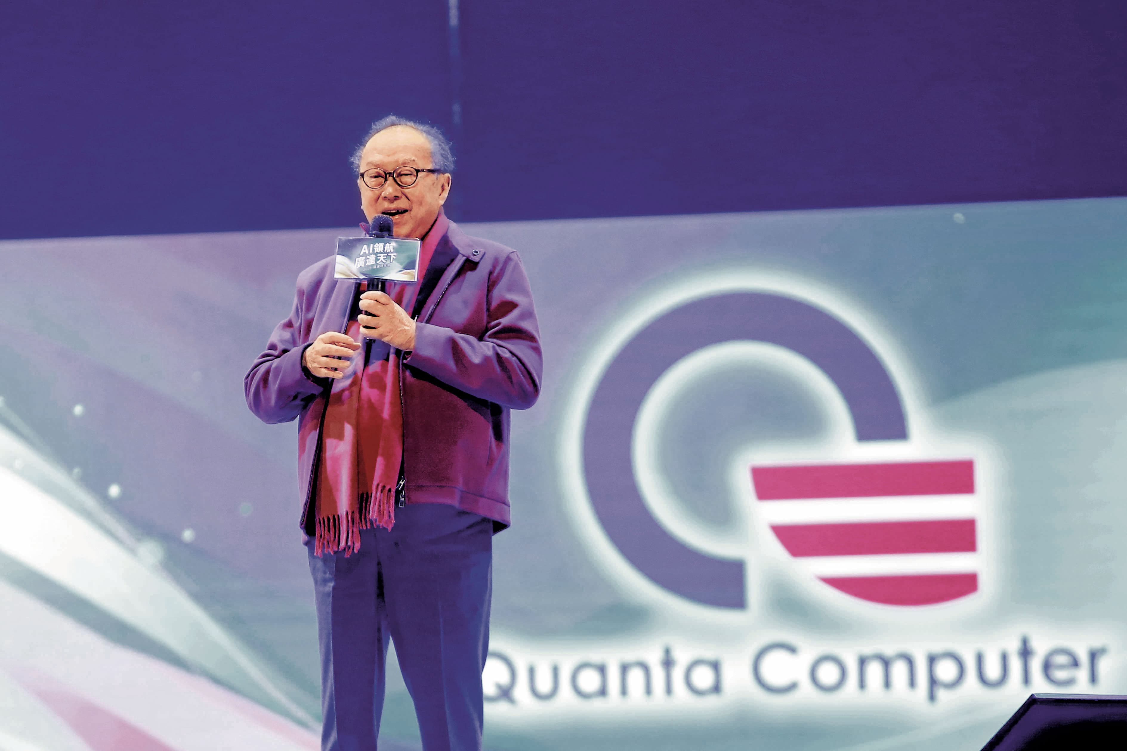 美商CesiumAstro助台打造低軌衛星通訊酬載,台灣的廣達電腦去年也宣布投資該公司1,500萬美元。圖為廣達創辦人林百里。