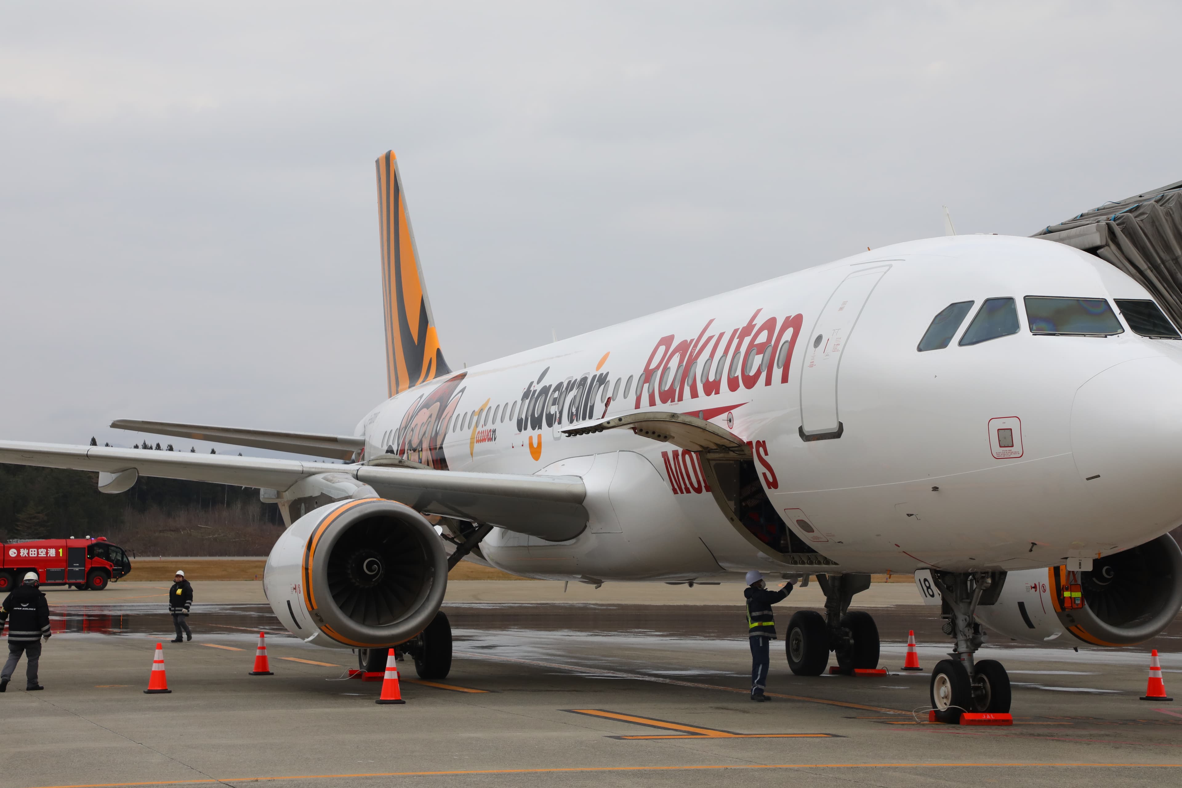 台虎以可載客180名的Airbus A320 NEO執飛桃園、秋田航線。