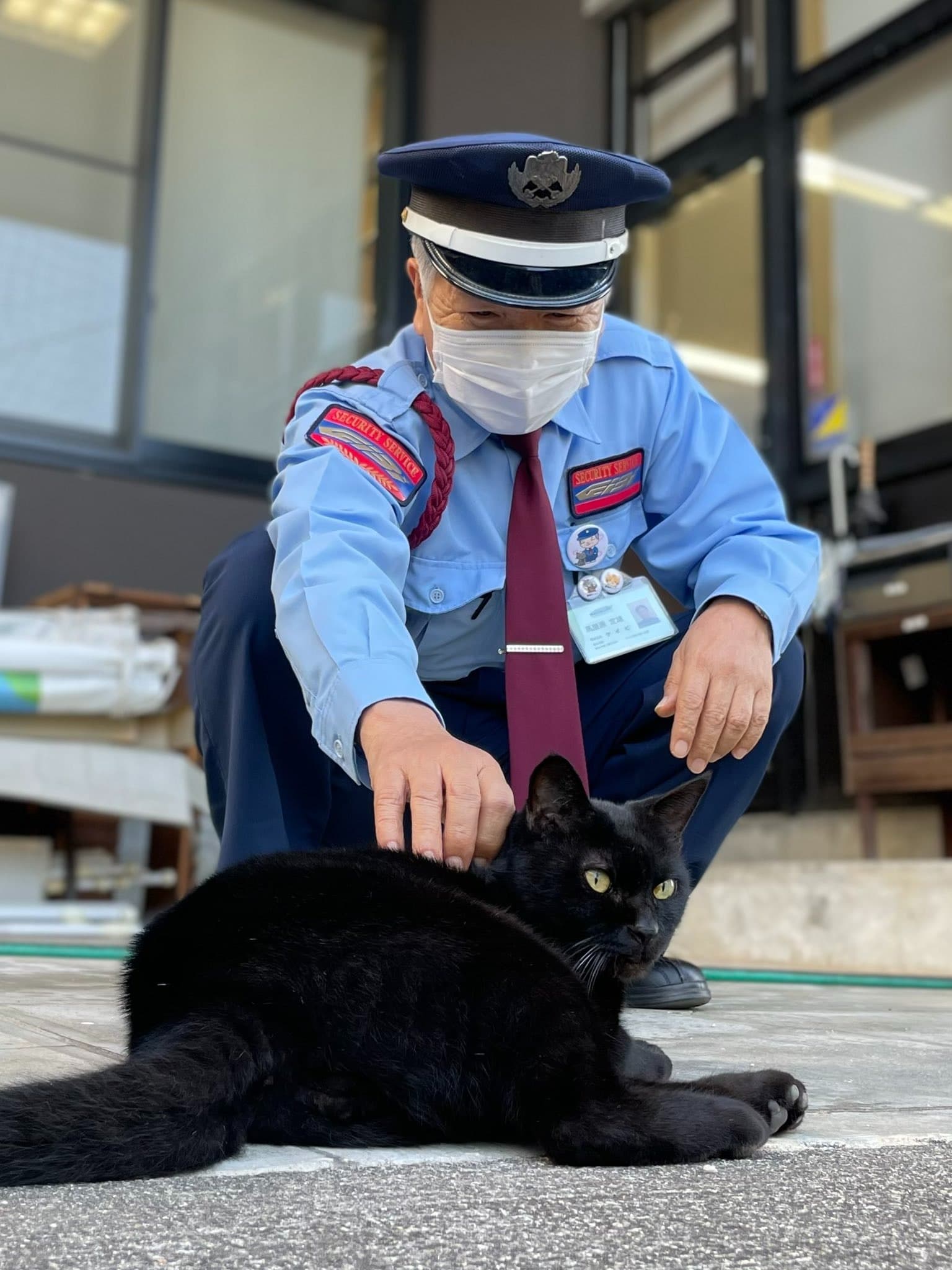 只要馬屋原先生在值班,小健幾乎天天出現。(翻攝自尾道市立美術館X)