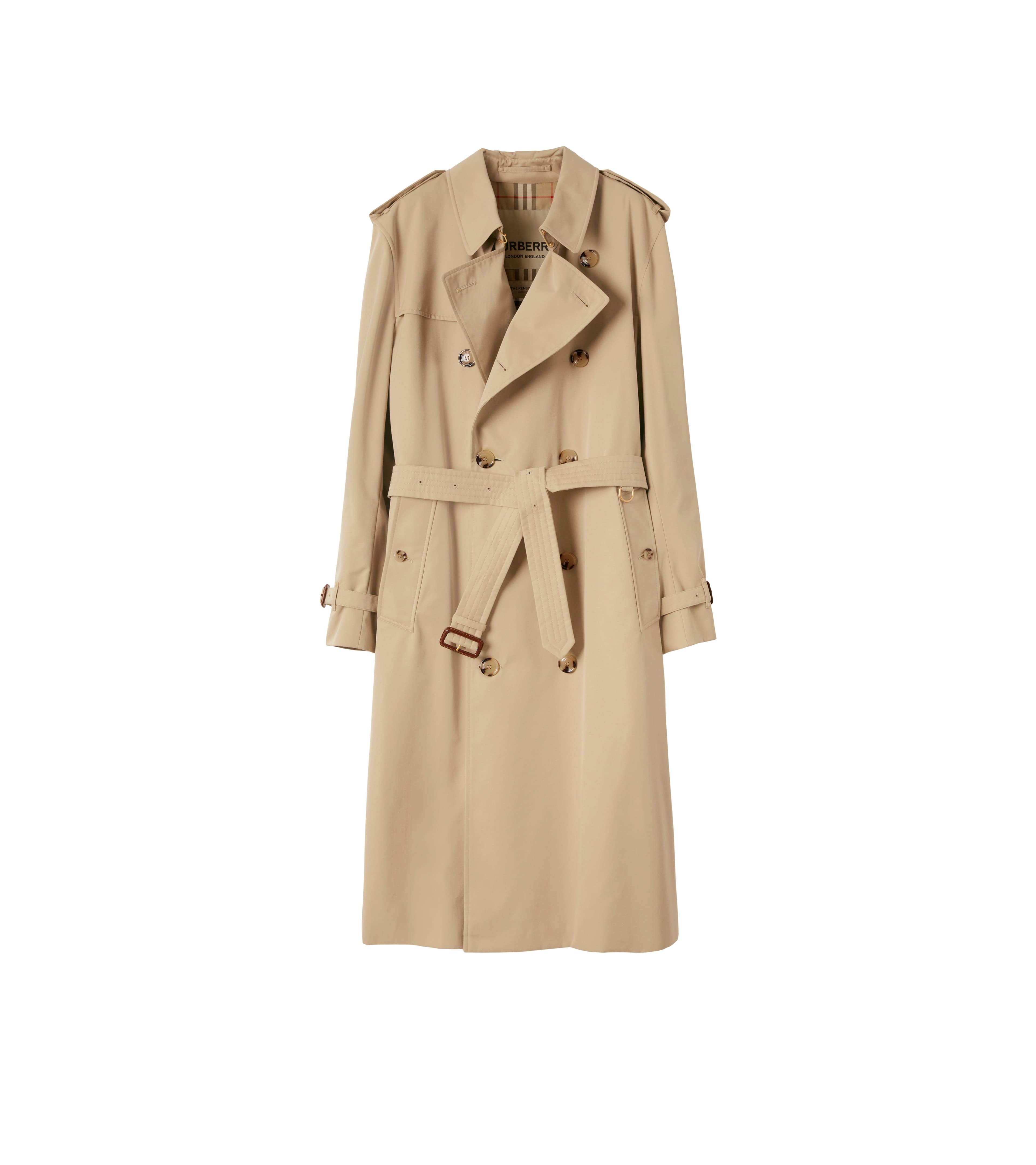 蜜金色長版Kensington Heritage系列風衣(男) 。NT$89,000(BURBERRY提供)