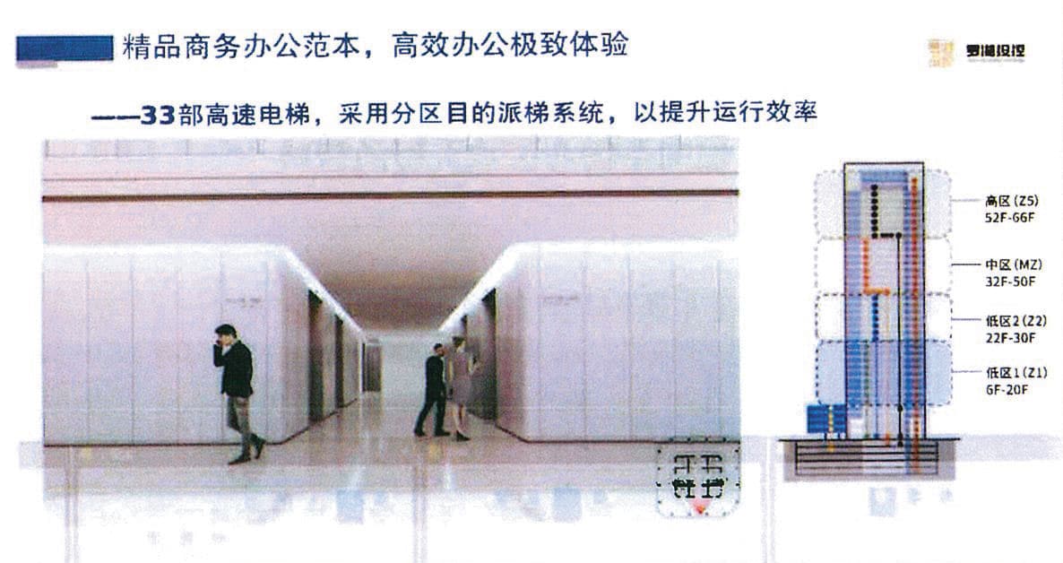 羅湖區科工局秀出商辦的介紹文宣,吸引企業投資購買。(讀者提供)