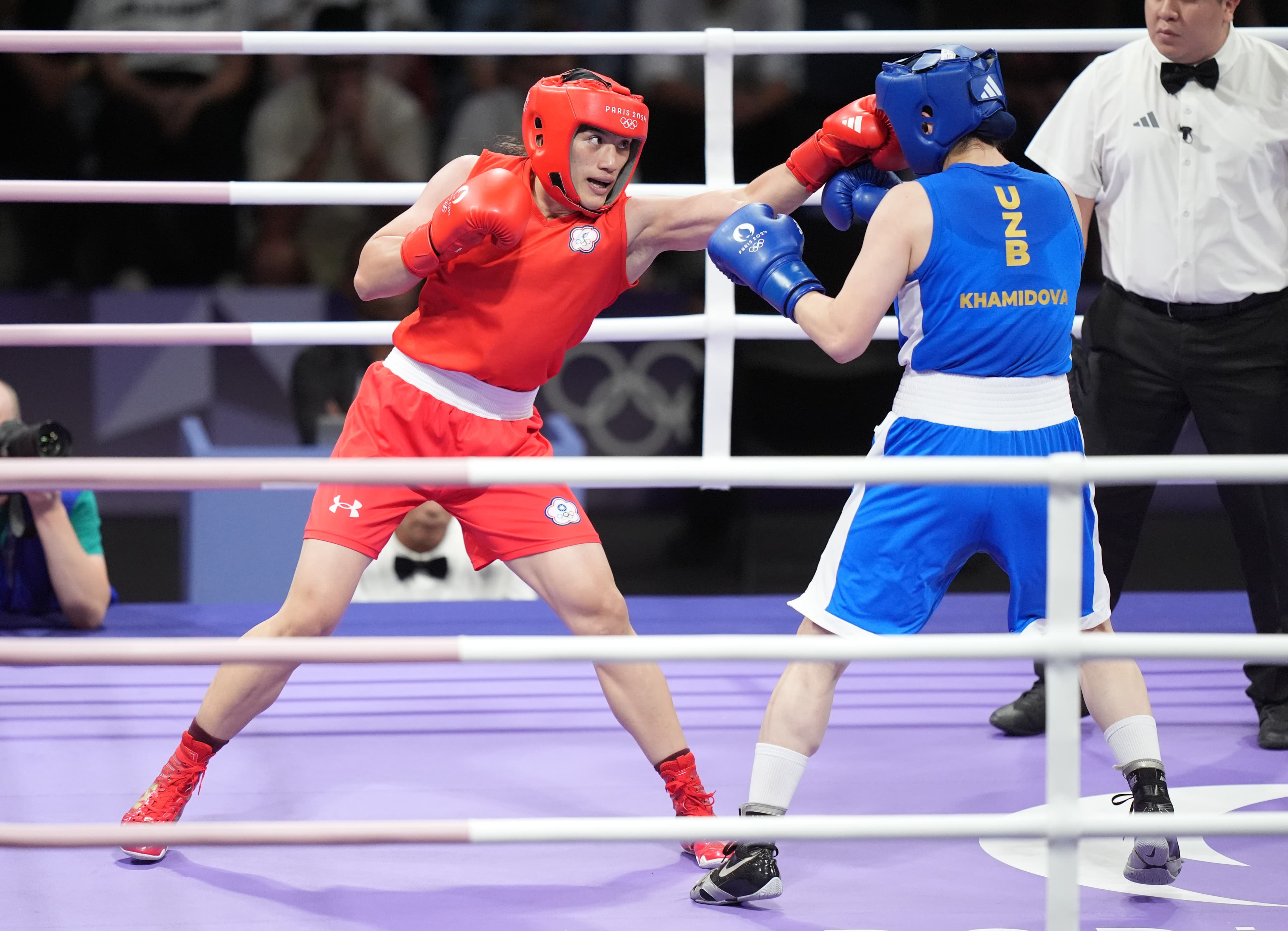 陳念琴攻勢積極,與對手激戰3回合後搶下勝利。(中華奧會提供)