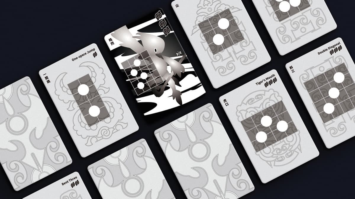 遊戲世界觀與產品視覺由王宗欣的團隊設計,並以「白鷺族」與「黑鴉族」營造不同陣營的對抗感。(黑嘉嘉圍棋提供)
