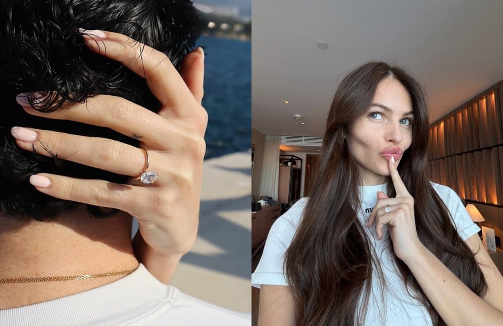 布蘭多的婚戒價值約新台幣145萬元。(翻攝thylaneblondeau IG)