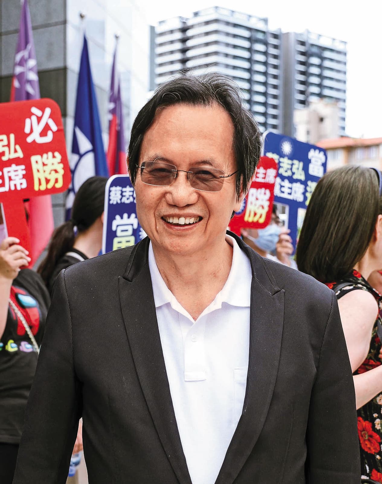 蔡志弘喊話各陣營選戰過程不要相互攻訐。(鏡報鄒保祥)