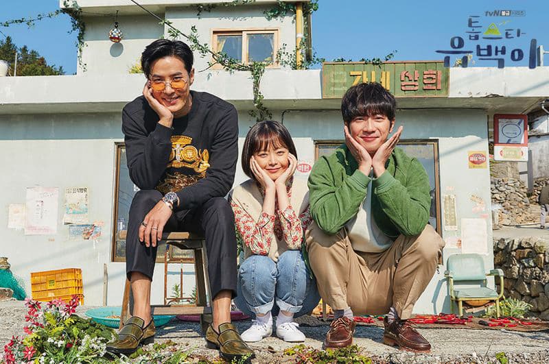 韓國原創IP《頂級巨星柳白》由金知碩(左起)、全昭旻、李相燁主演。(tvN提供)