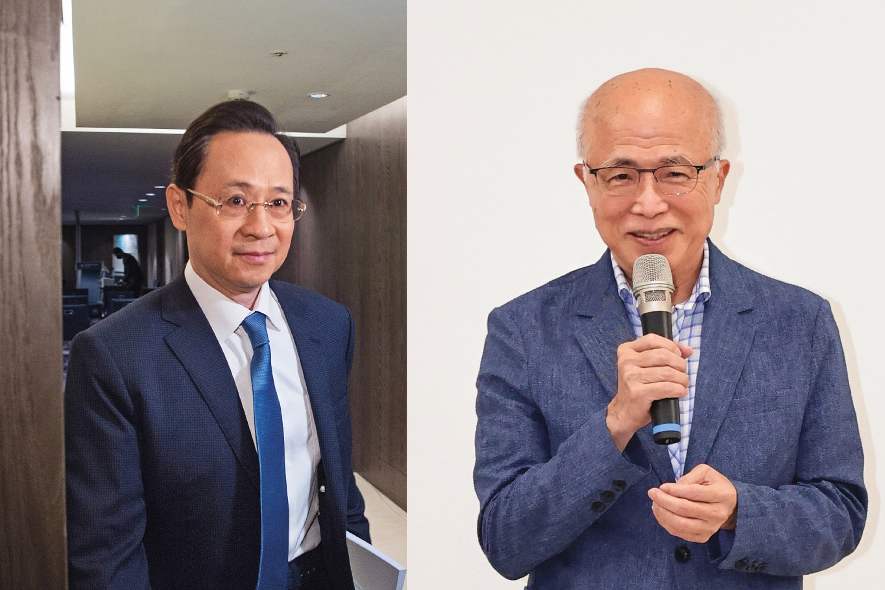 智邦科技創辦人黃安捷(右圖,本刊資料照)與國民黨前立委陳建平(左圖)退出鏡電視董事會後,各匯700萬元至凱思國際,黃國昌狠狠修理鏡電視至今,不免讓人質疑拿錢辦事。