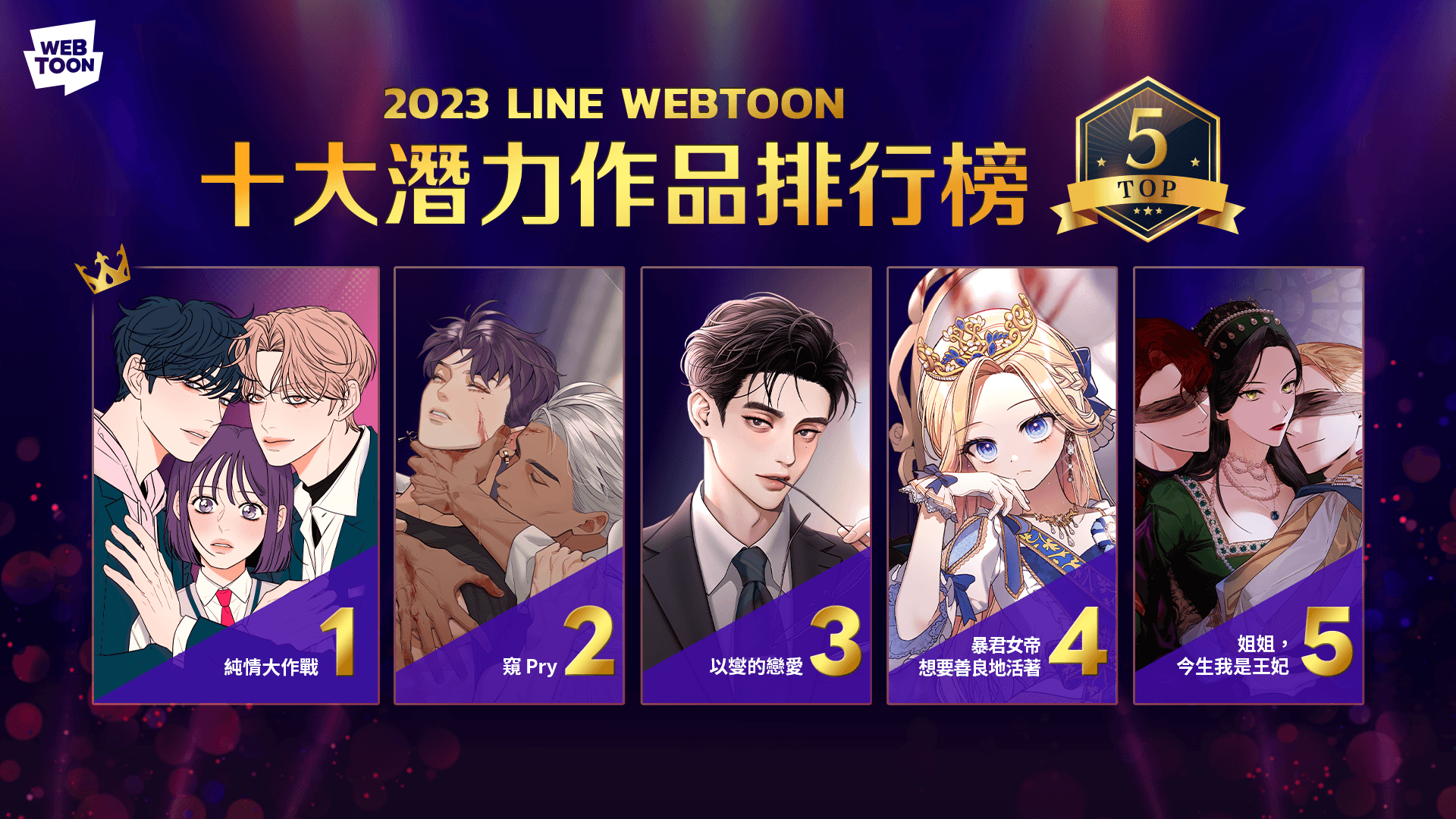 台灣漫畫家餅乾的全新創作《窺 Pry》奪下LINE WEBTOON年度十大潛力作品第二名。(LINE WEBTOON提供)