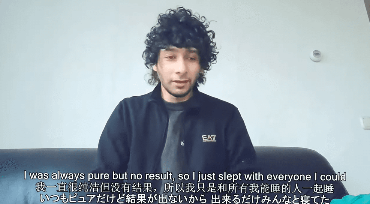 Dia承認愛上床約砲。（翻自YT畫面）