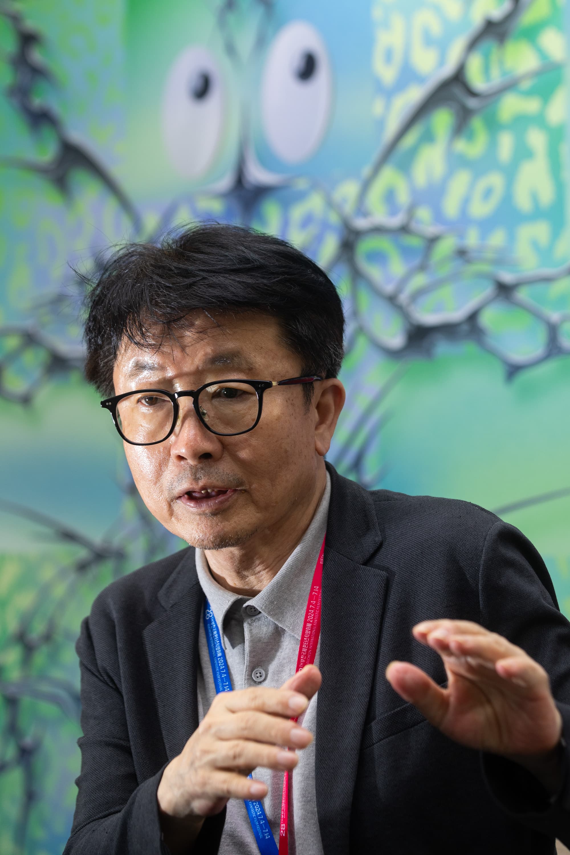 申哲是韓國資深製片,他認為AI技術未來將成為電影製作的重要助力。(BIFAN提供)