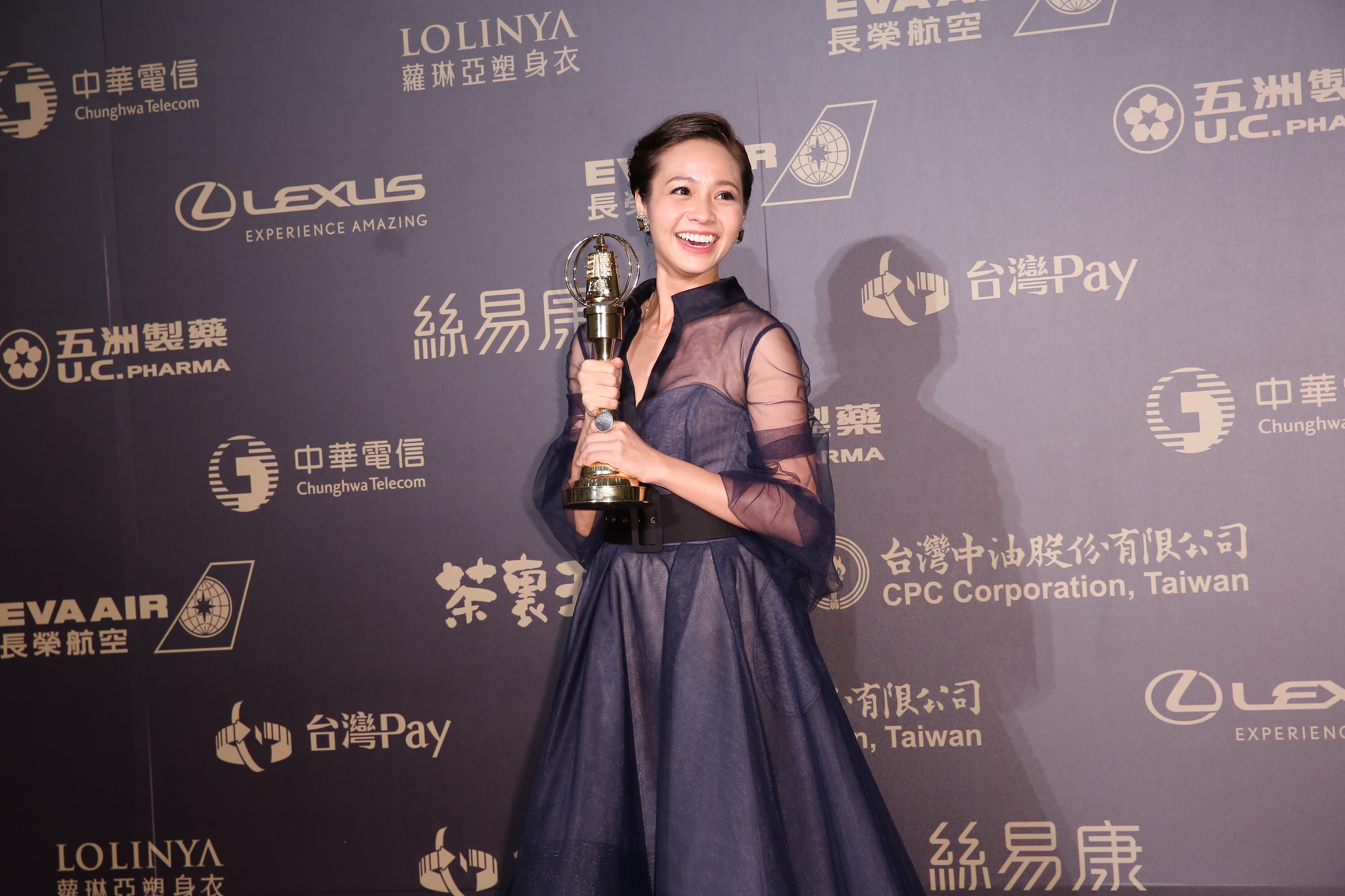 黃姵嘉2018年以《客家劇場–台北歌手》榮獲金鐘獎戲劇節目最佳女主角肯定。（娛樂中心攝）