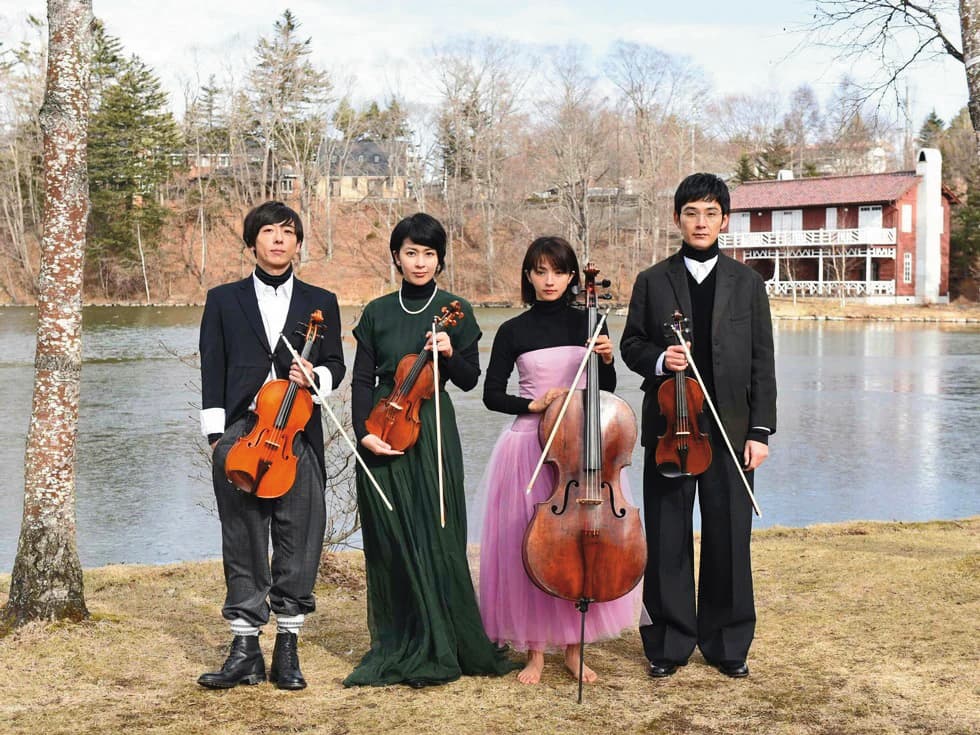 《四重奏》由高橋一生(左起)與松隆子、滿島光、松田龍平等人合作,為知名編劇坂元裕二的作品。