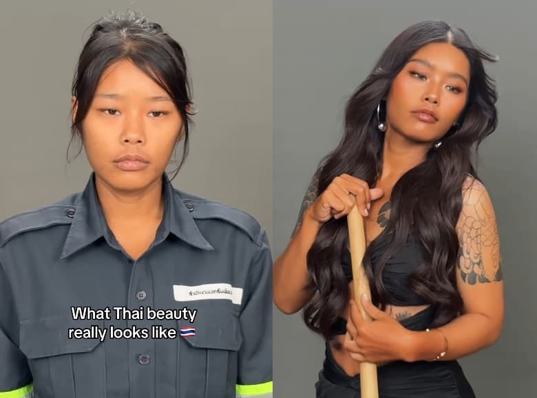 Meen受邀與化妝師Nong Cha合作,並協助推廣美妝品牌Browit。(翻攝IG@nongchatbeauty)