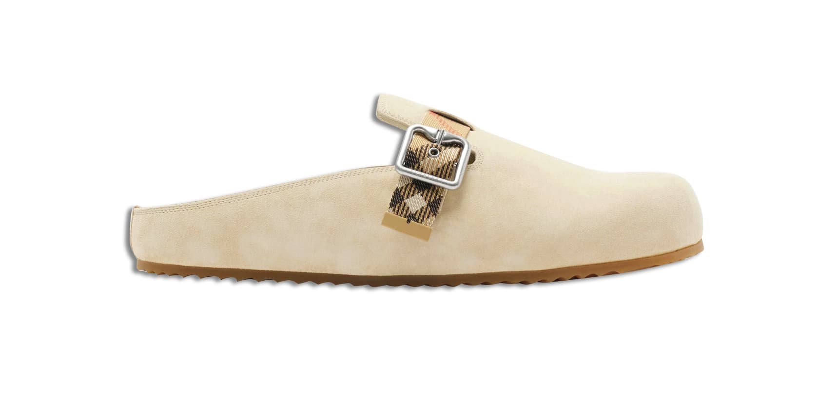 反絨面革Urchin拖鞋，NT$25,900。（BURBERRY提供）