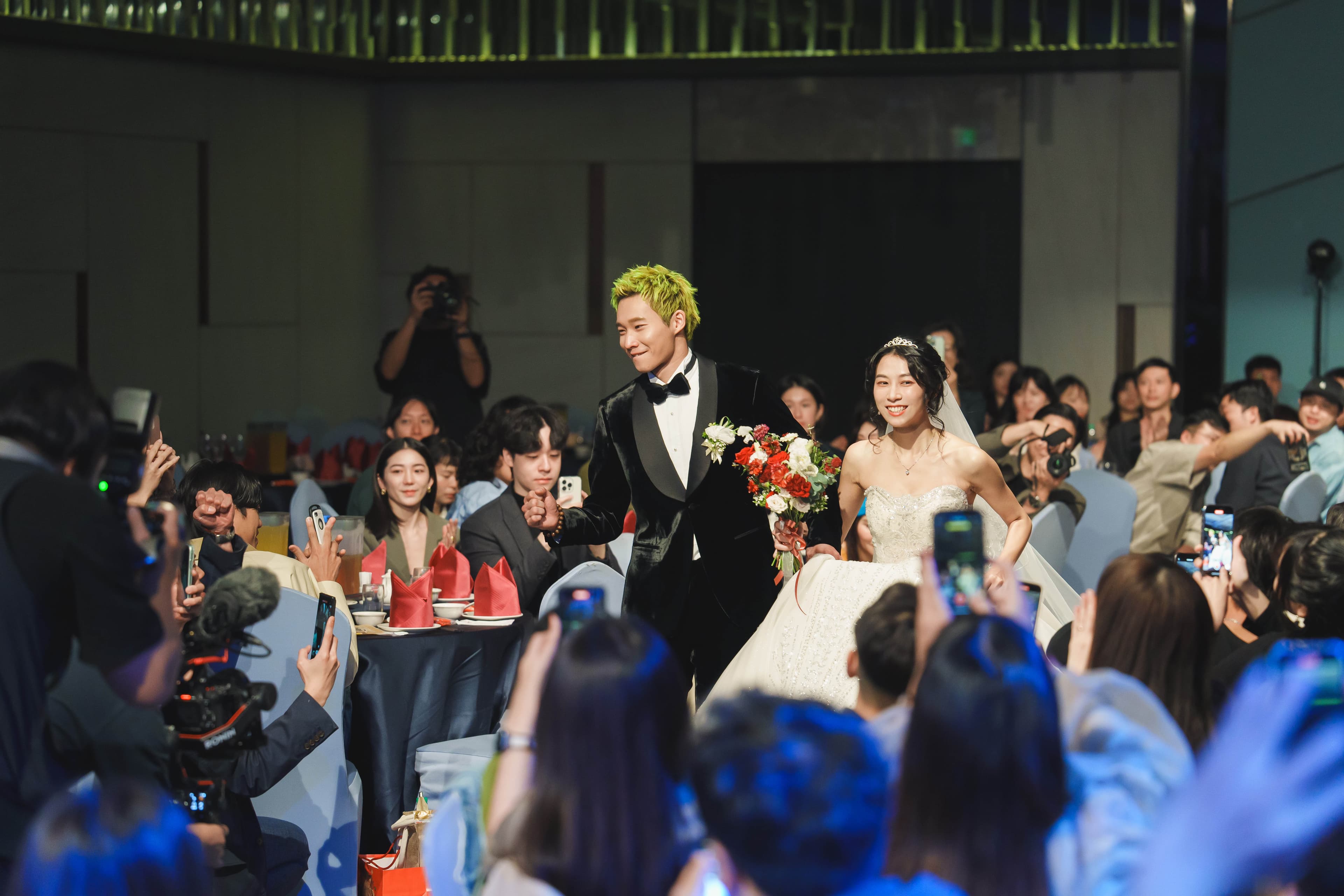 黃冠智今在高雄舉行婚宴。(影一製作所提供)