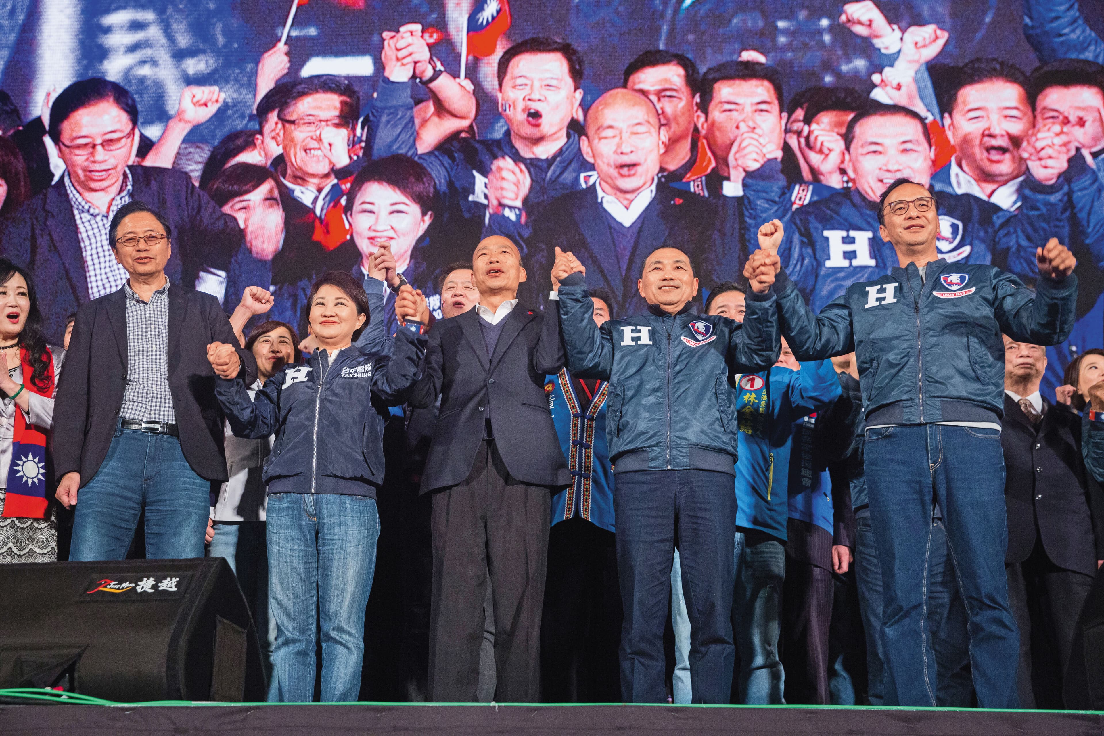 國民黨搶下725選情之夜凱道路權,有望復刻2020總統大選黨內要角團結催票場面。