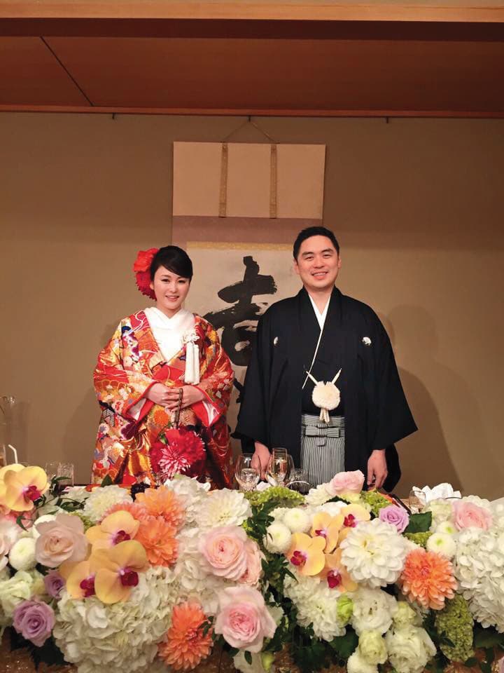 麻衣跟王泉仁結婚時還特地舉辦日式婚禮,但此景已成追憶。(翻攝自麻衣臉書)