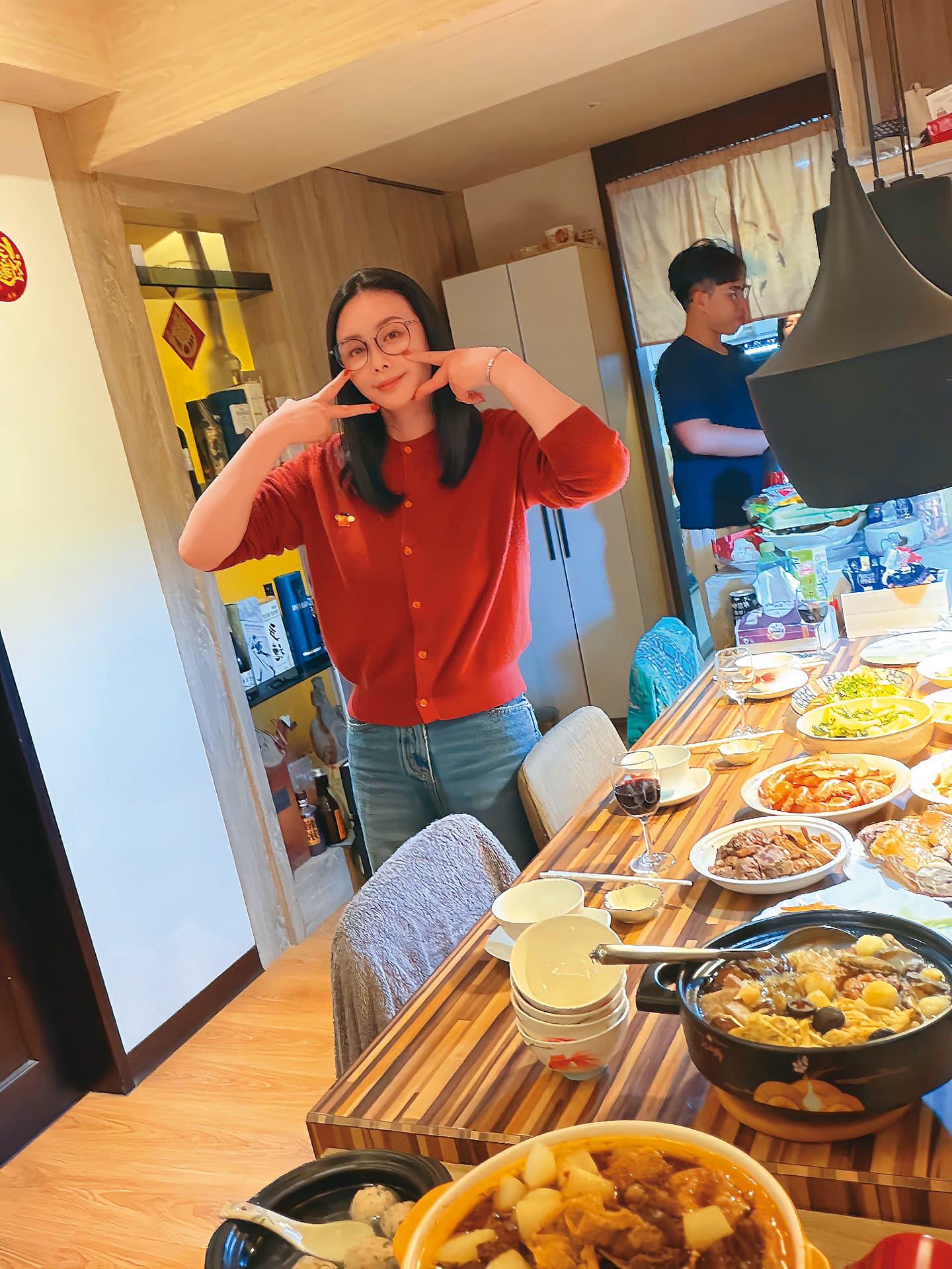 蕭淑慎挺過罹癌難關,過年時po出的照片氣色頗好。(翻攝自蕭淑慎臉書)