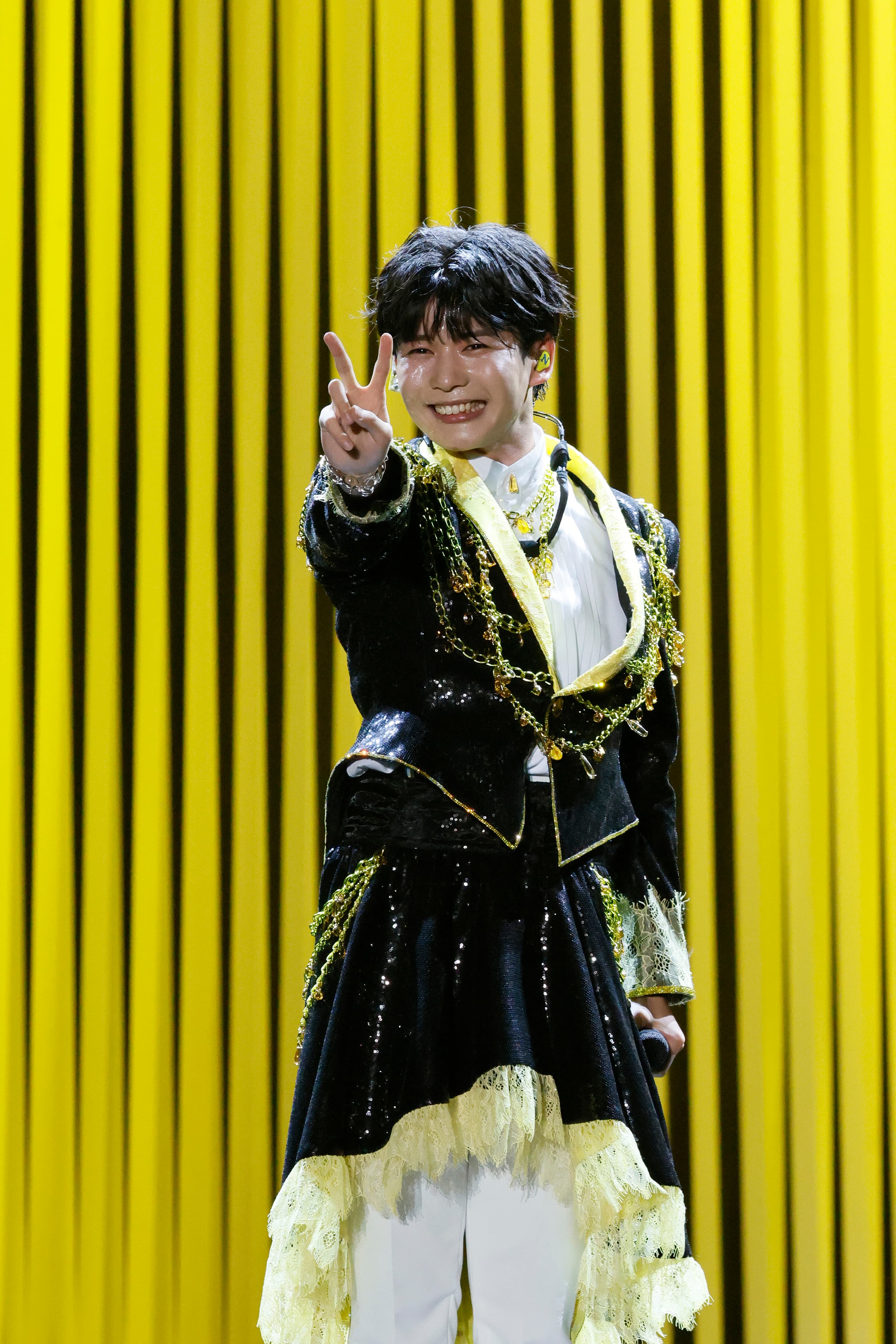 長尾謙杜最喜歡的中文是「好QQ。」還捏著自己的臉頰超可愛。(大鴻藝術BIG ART、超級圓頂SUPER DOME提供)