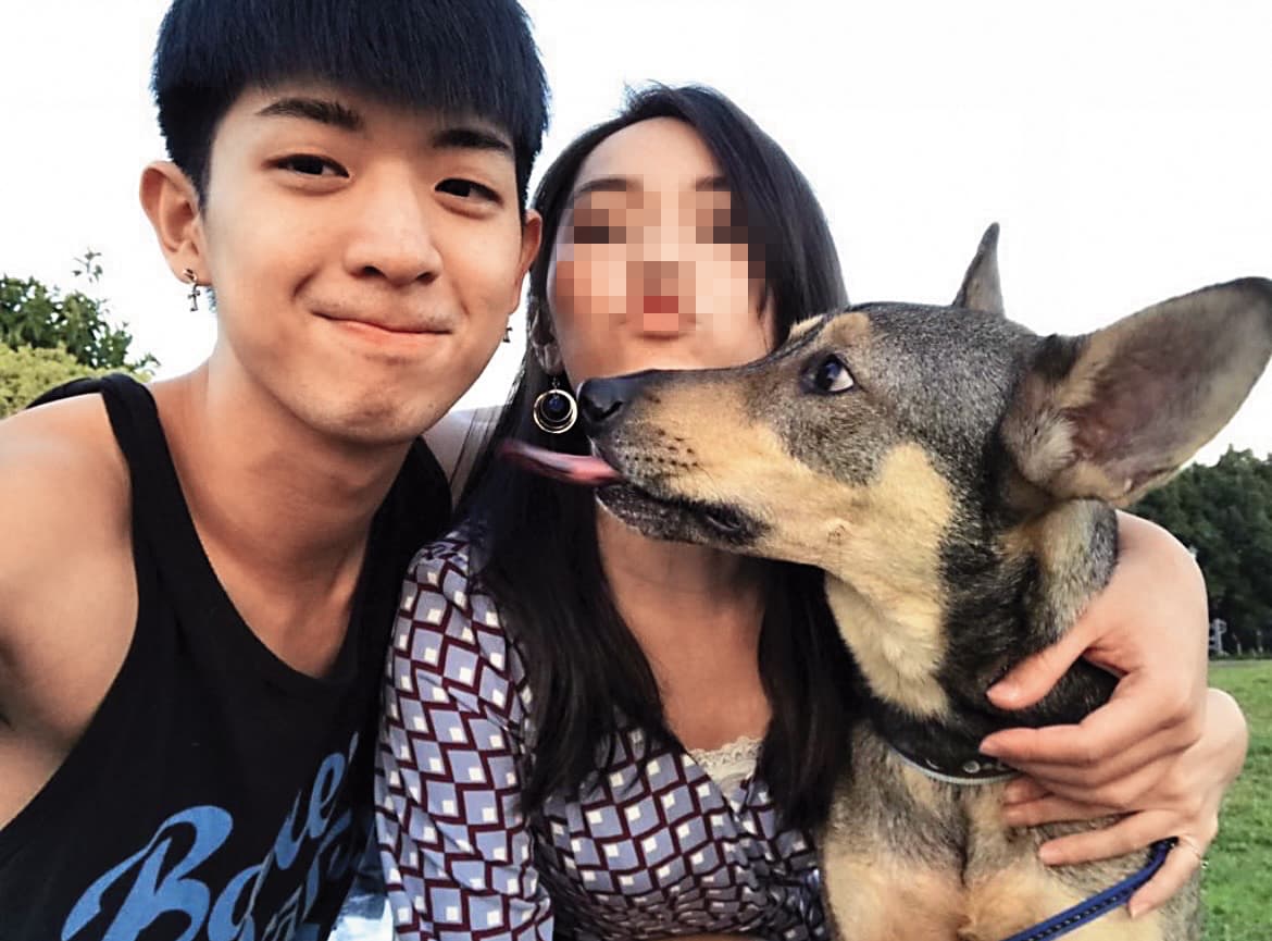 林亭翰(左)和前女友(右)交往多年,疑似因雨婷的關係而情變。(讀者提供)